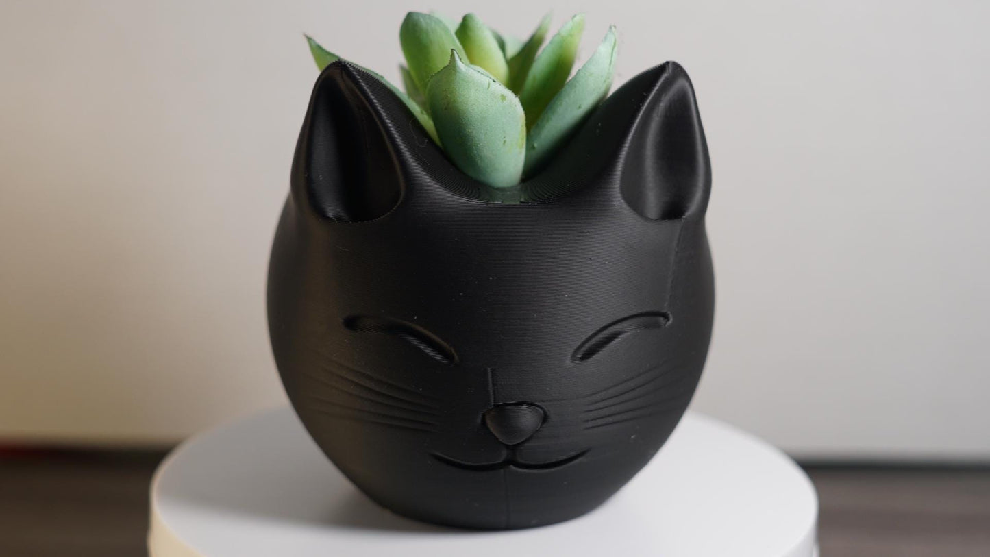 Cat Planter – Cute Succulent Pot Decor-Printastic Treasures