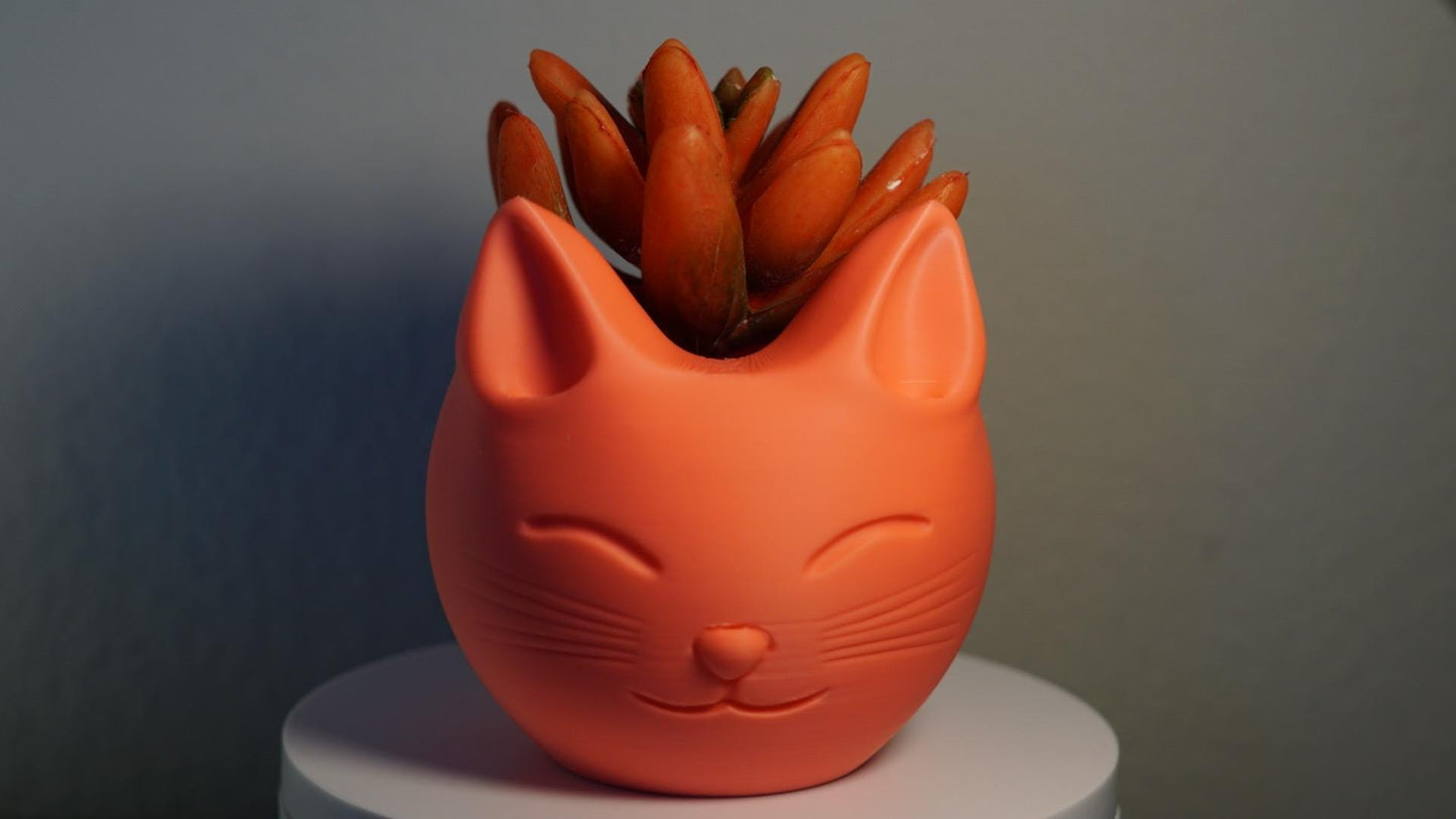 Cat Planter – Cute Succulent Pot Decor-Printastic Treasures