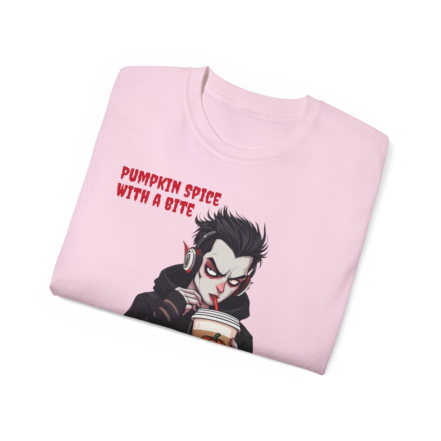 Vampire Themed Tee, Halloween Shirt for Unisex, Goth Graphic T-shirt, Horror Costume Top, Men Women Scary Clothing