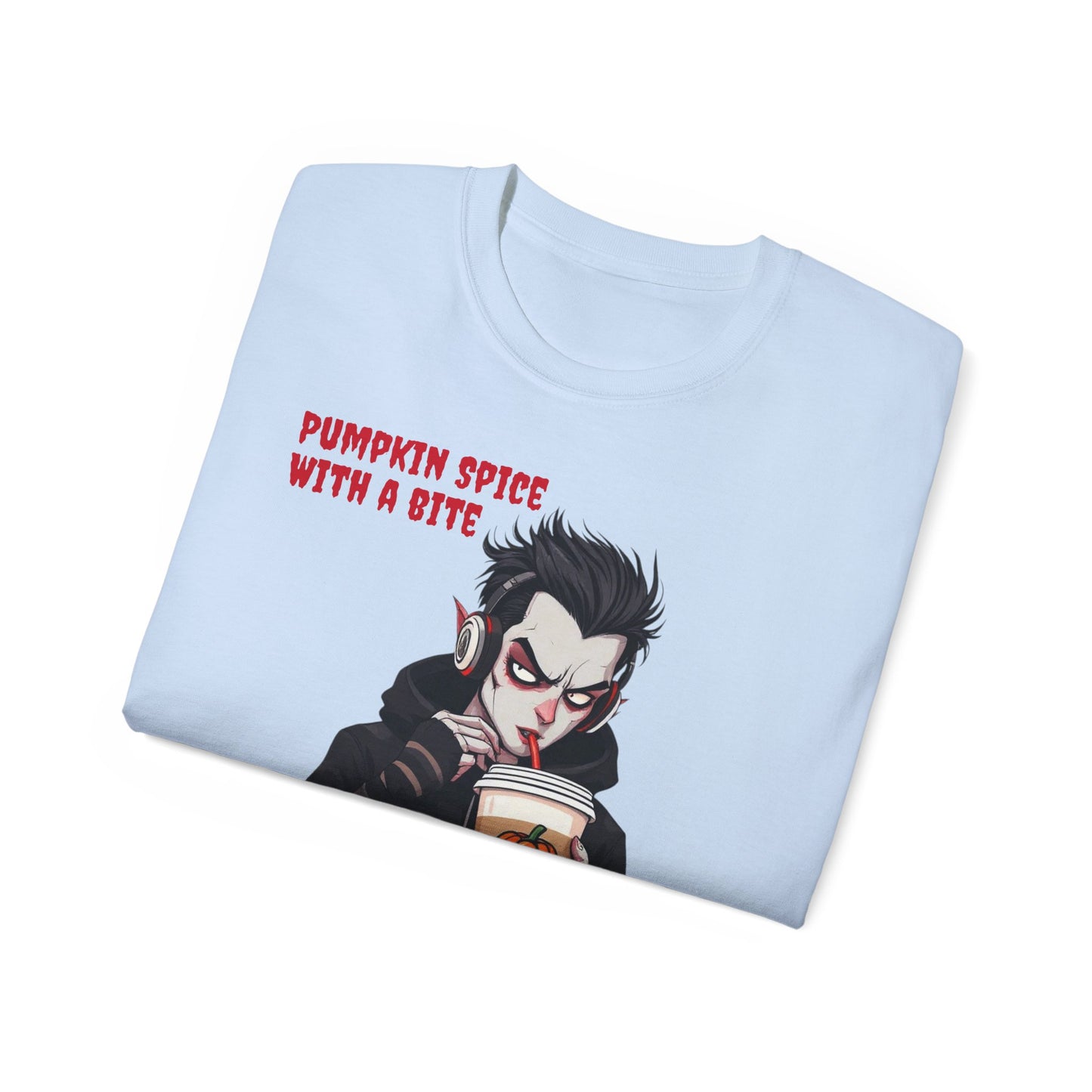 Vampire Themed Tee, Halloween Shirt for Unisex, Goth Graphic T-shirt, Horror Costume Top, Men Women Scary Clothing