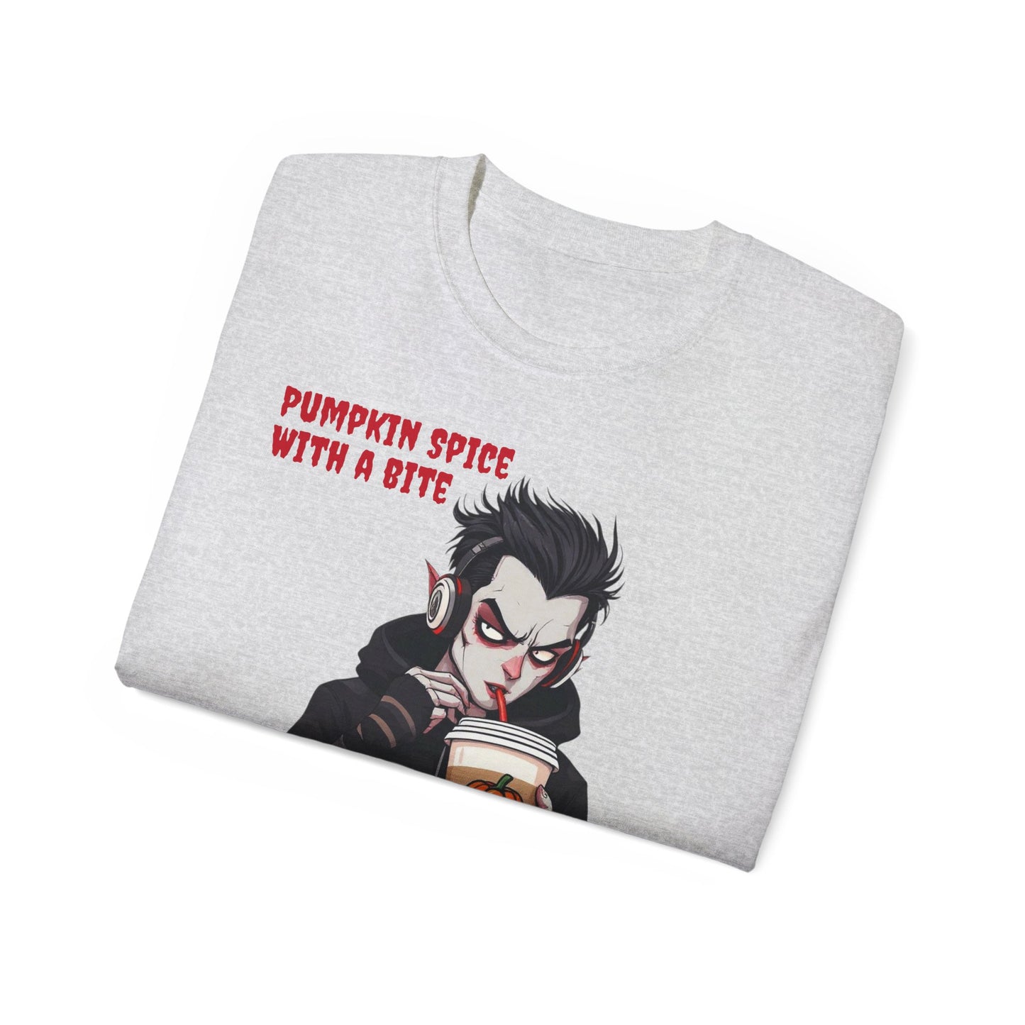 Vampire Themed Tee, Halloween Shirt for Unisex, Goth Graphic T-shirt, Horror Costume Top, Men Women Scary Clothing