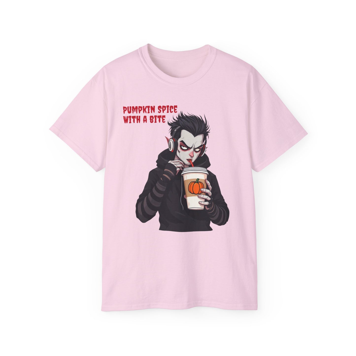 Vampire Themed Tee, Halloween Shirt for Unisex, Goth Graphic T-shirt, Horror Costume Top, Men Women Scary Clothing