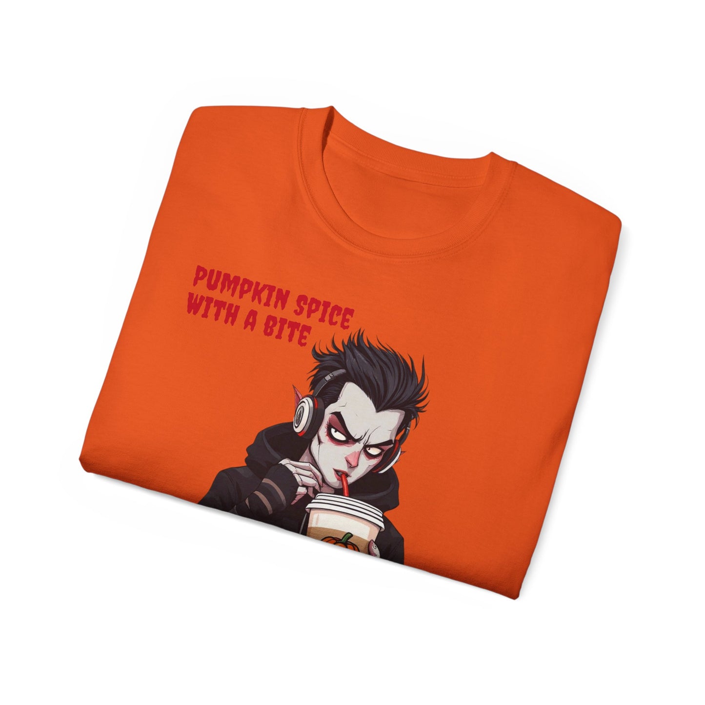 Vampire Themed Tee, Halloween Shirt for Unisex, Goth Graphic T-shirt, Horror Costume Top, Men Women Scary Clothing