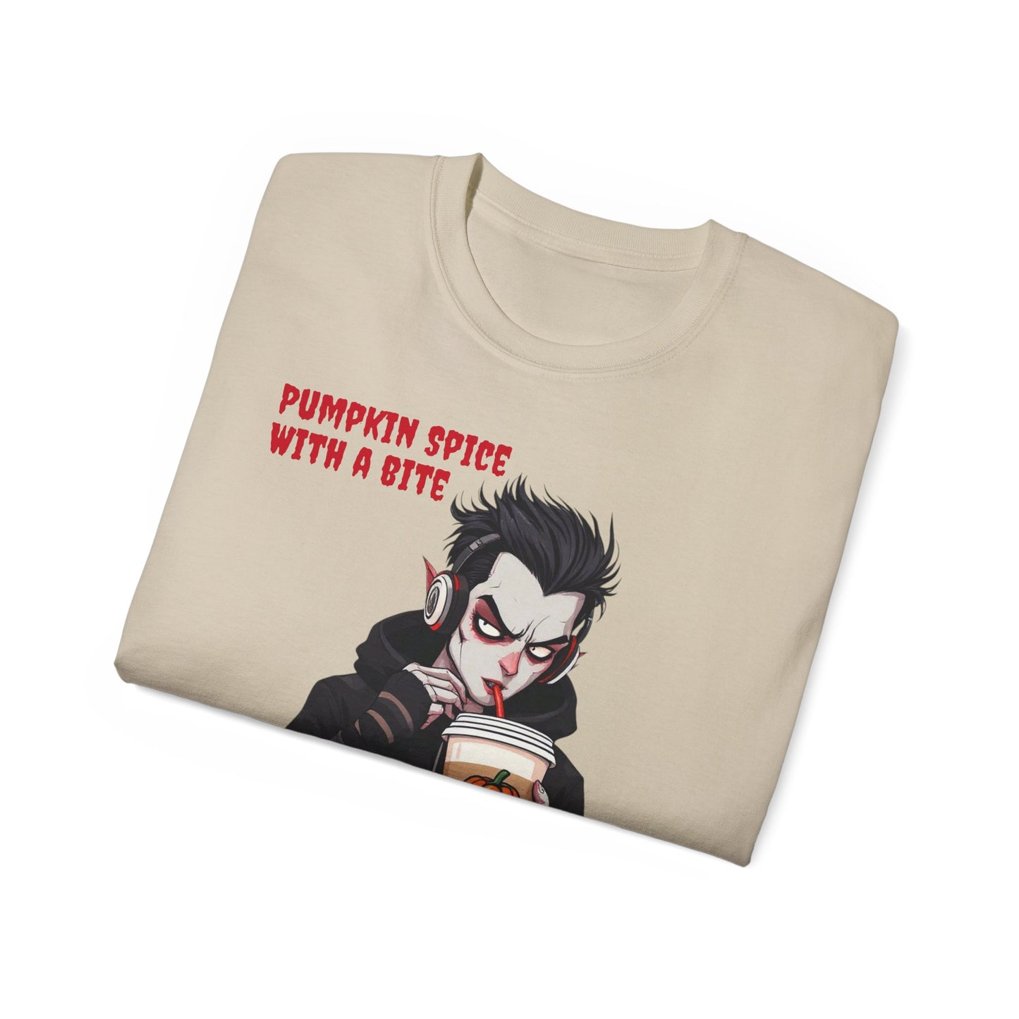 Vampire Themed Tee, Halloween Shirt for Unisex, Goth Graphic T-shirt, Horror Costume Top, Men Women Scary Clothing