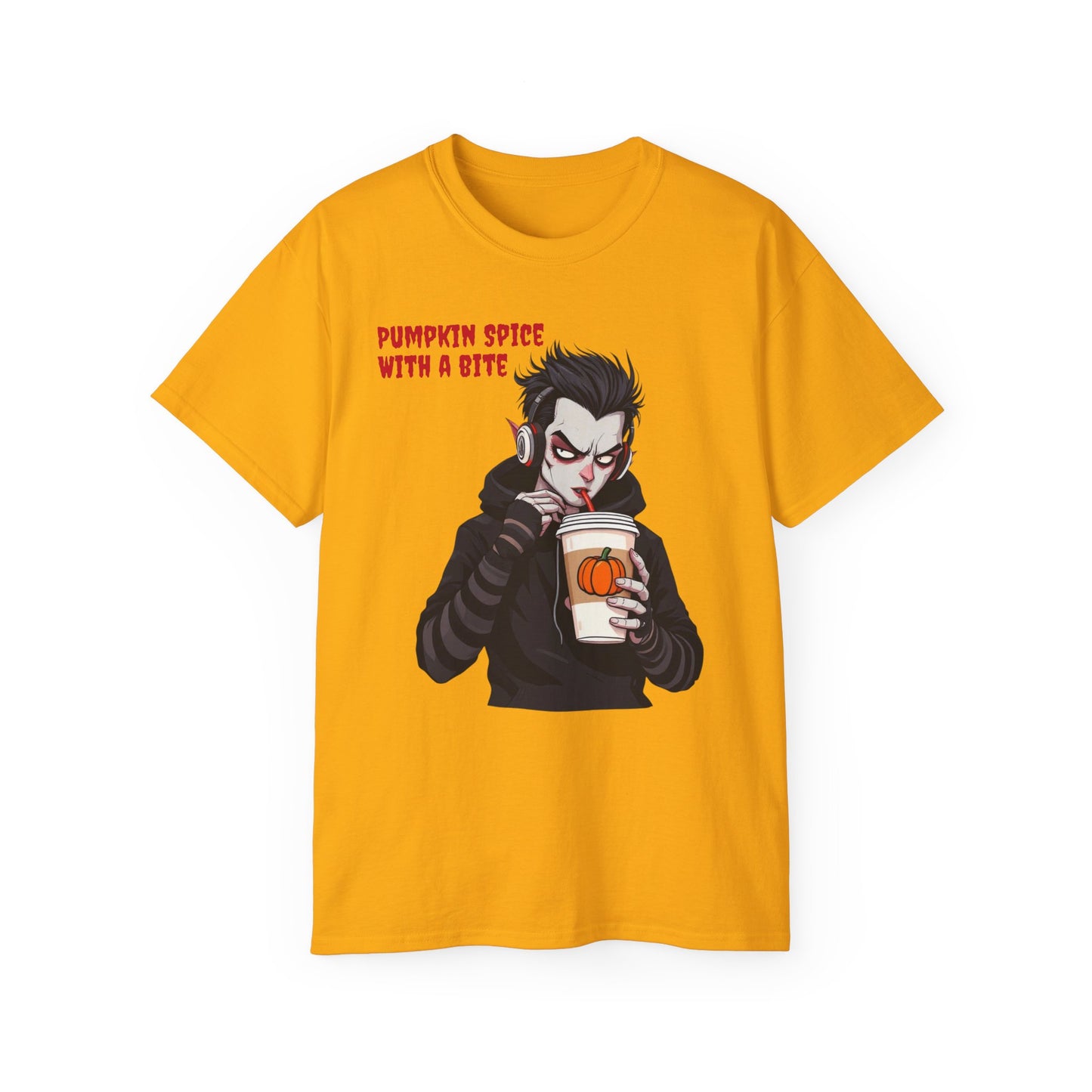 Vampire Themed Tee, Halloween Shirt for Unisex, Goth Graphic T-shirt, Horror Costume Top, Men Women Scary Clothing