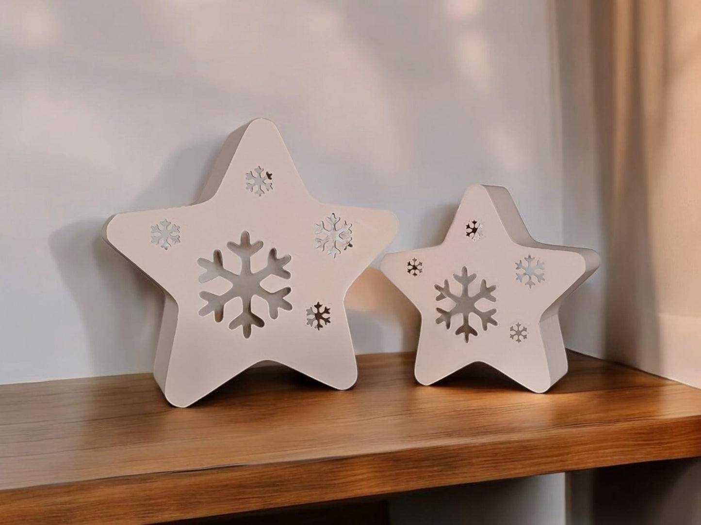 Candle Holder – Snowflake, LED, Christmas Set-Printastic Treasures