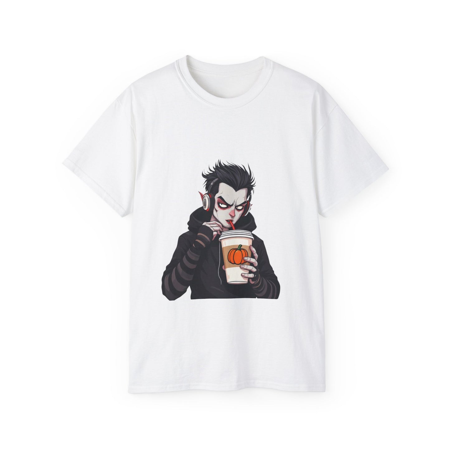 Vampire Themed Unisex Tee, Halloween Shirt, Graphic Tee, Spooky Apparel, Costume Party Top, Trendy Casual Wear