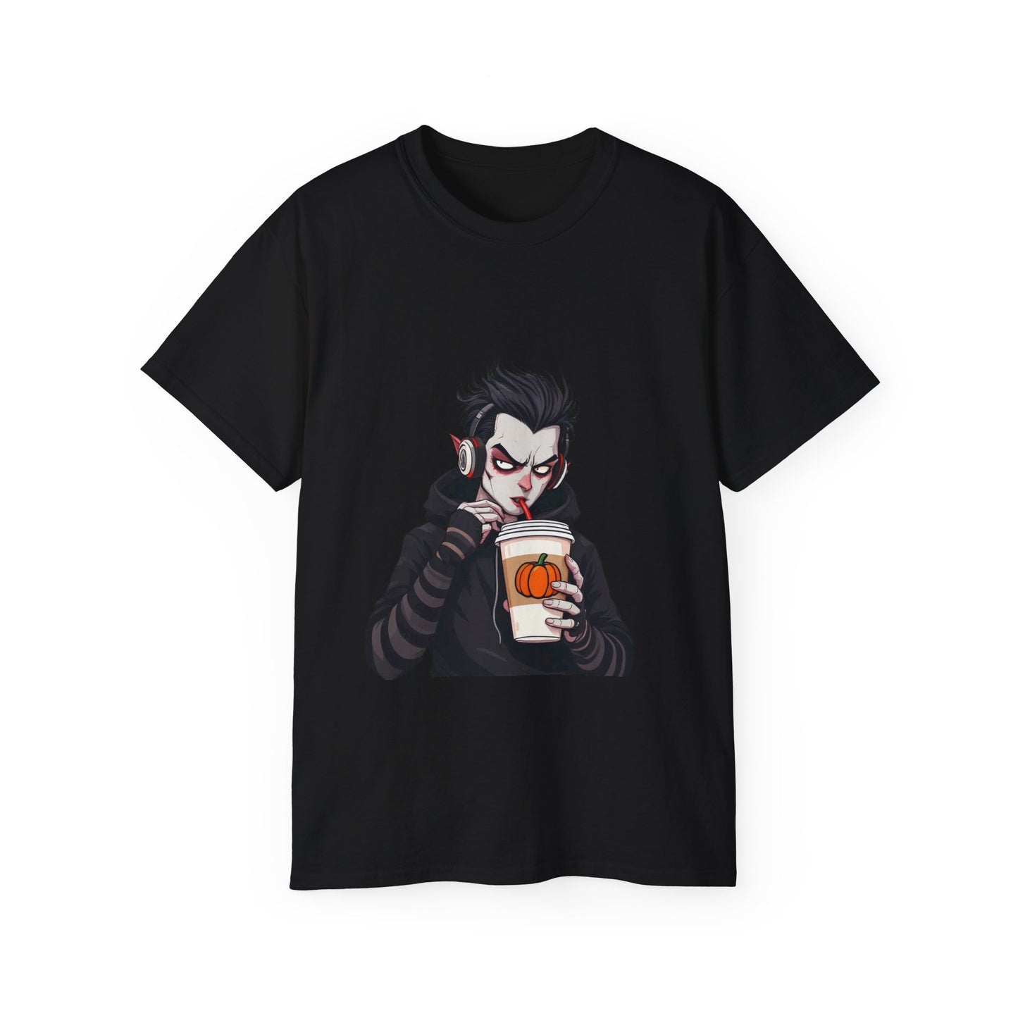 Vampire Themed Unisex Tee, Halloween Shirt, Graphic Tee, Spooky Apparel, Costume Party Top, Trendy Casual Wear