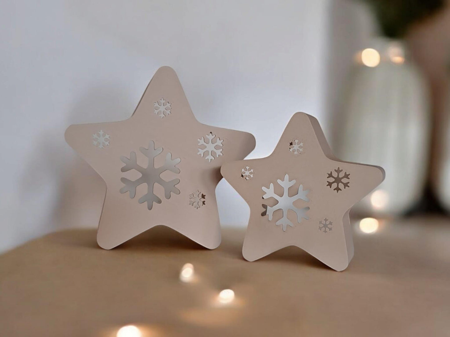 Candle Holder – Snowflake, LED, Christmas Set-Printastic Treasures