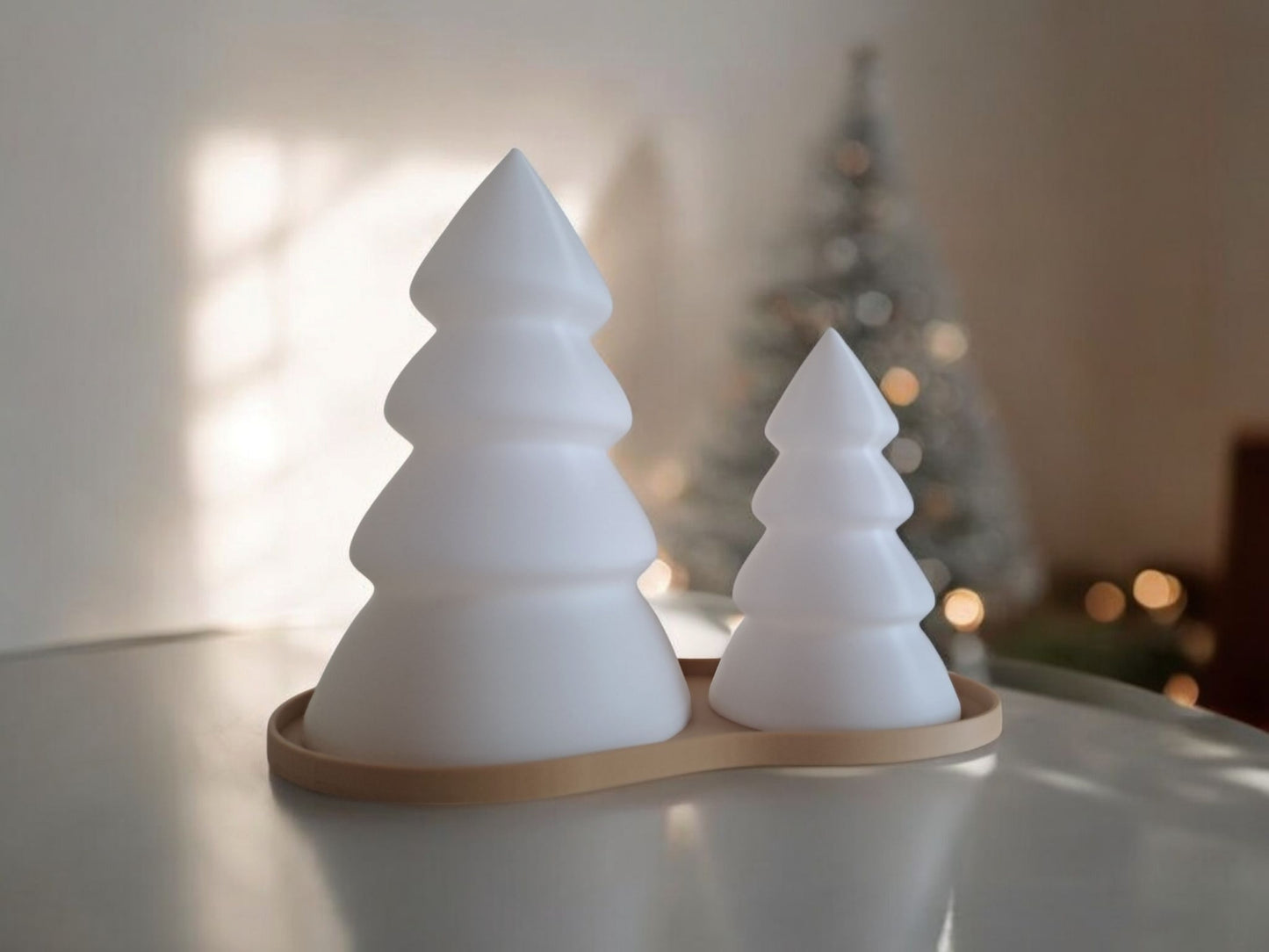 Christmas Decor - Tree Tea Light Set (2-Pack) | Festive Holiday Lighting-Printastic Treasures