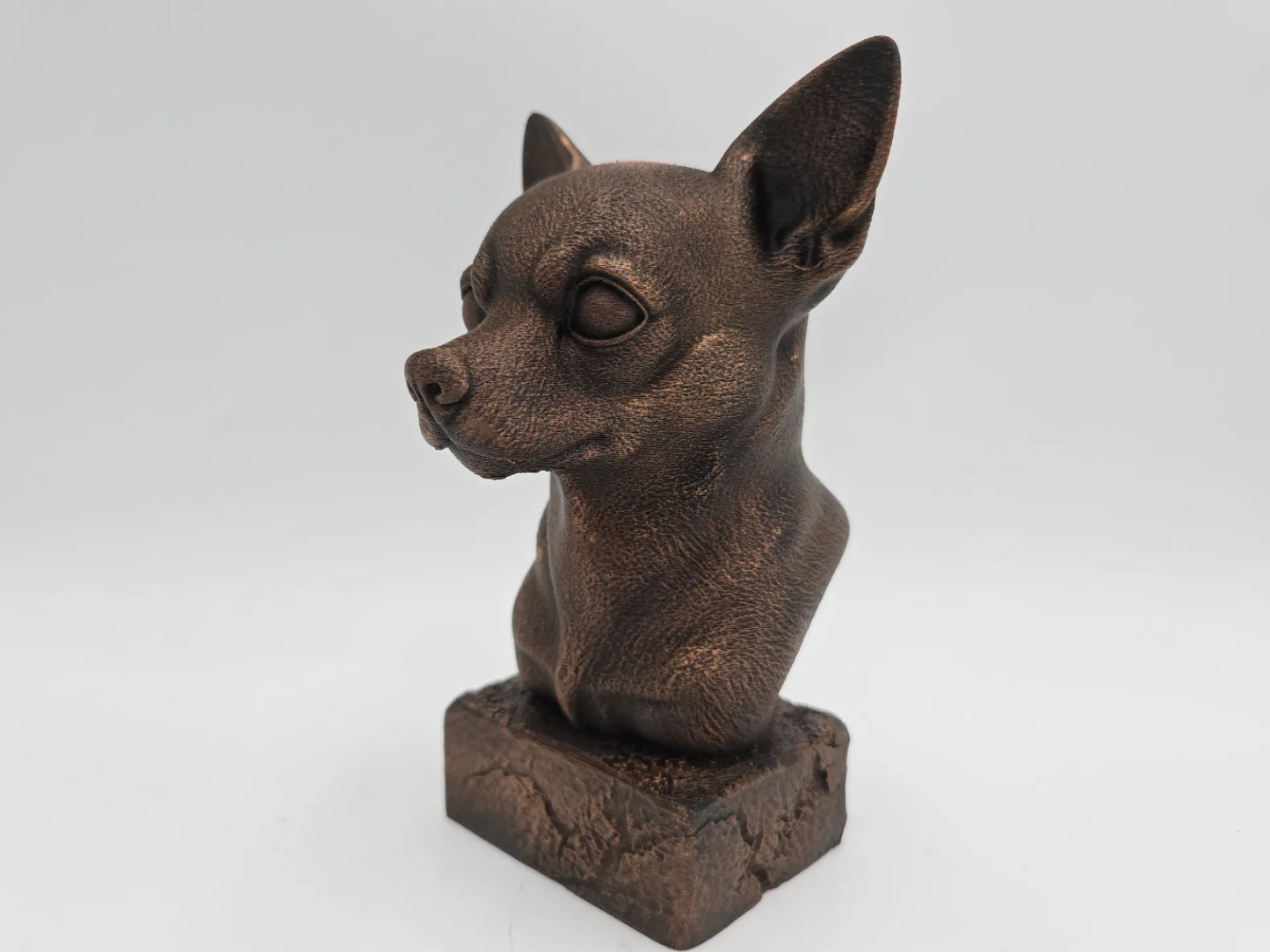 Dog Memorial, Chihuahua, Bronze-Look Urn Bust-Printastic Treasures