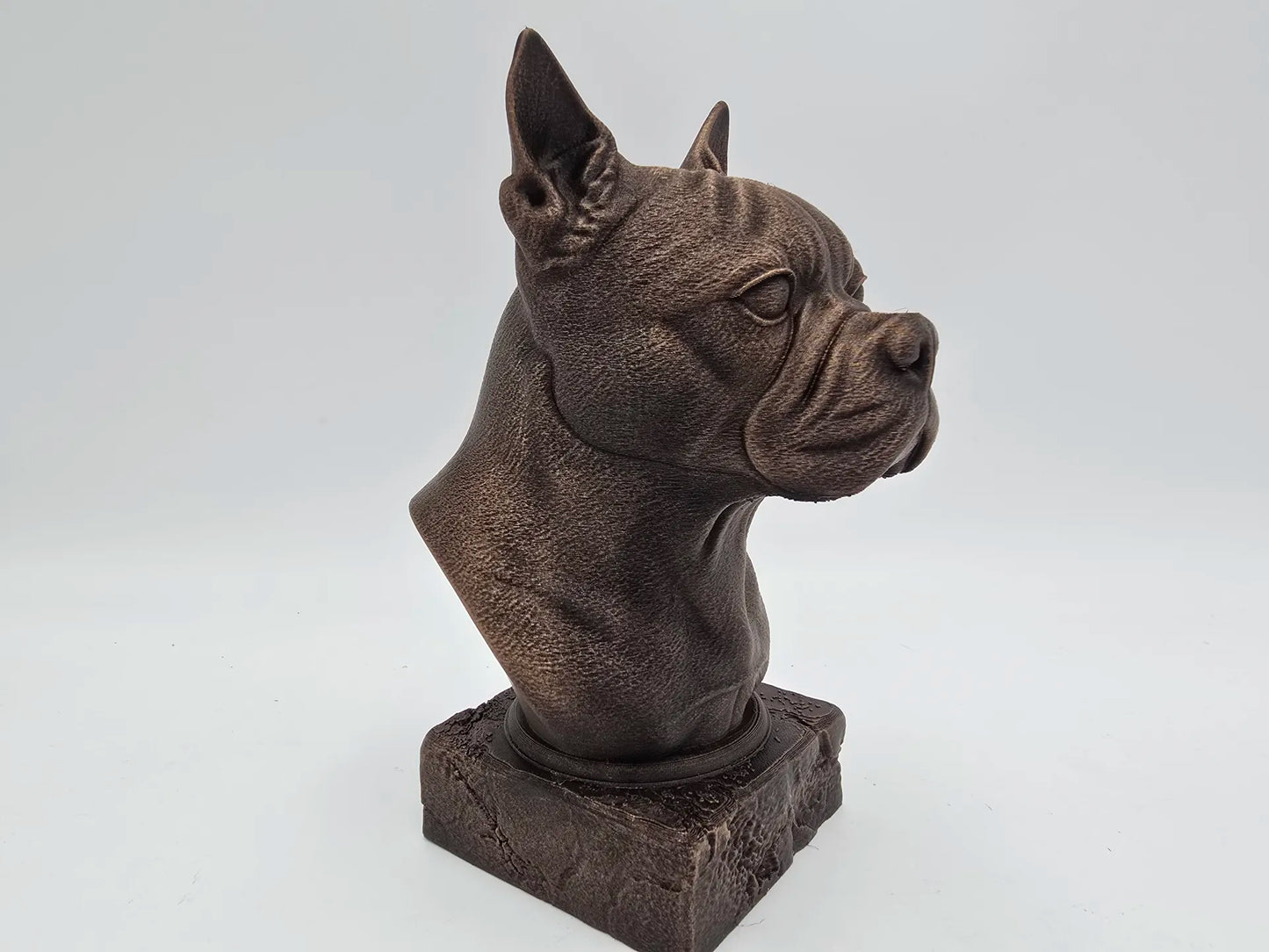Dog Memorial, Boston Terrier, Bronze-Look Urn Bust-Printastic Treasures