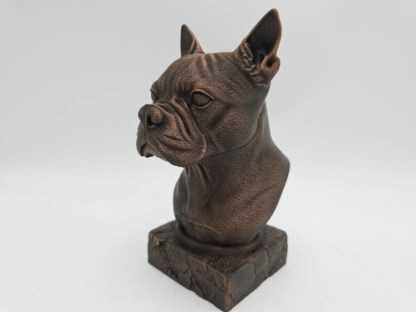 Dog Memorial, Boston Terrier, Bronze-Look Urn Bust-Printastic Treasures
