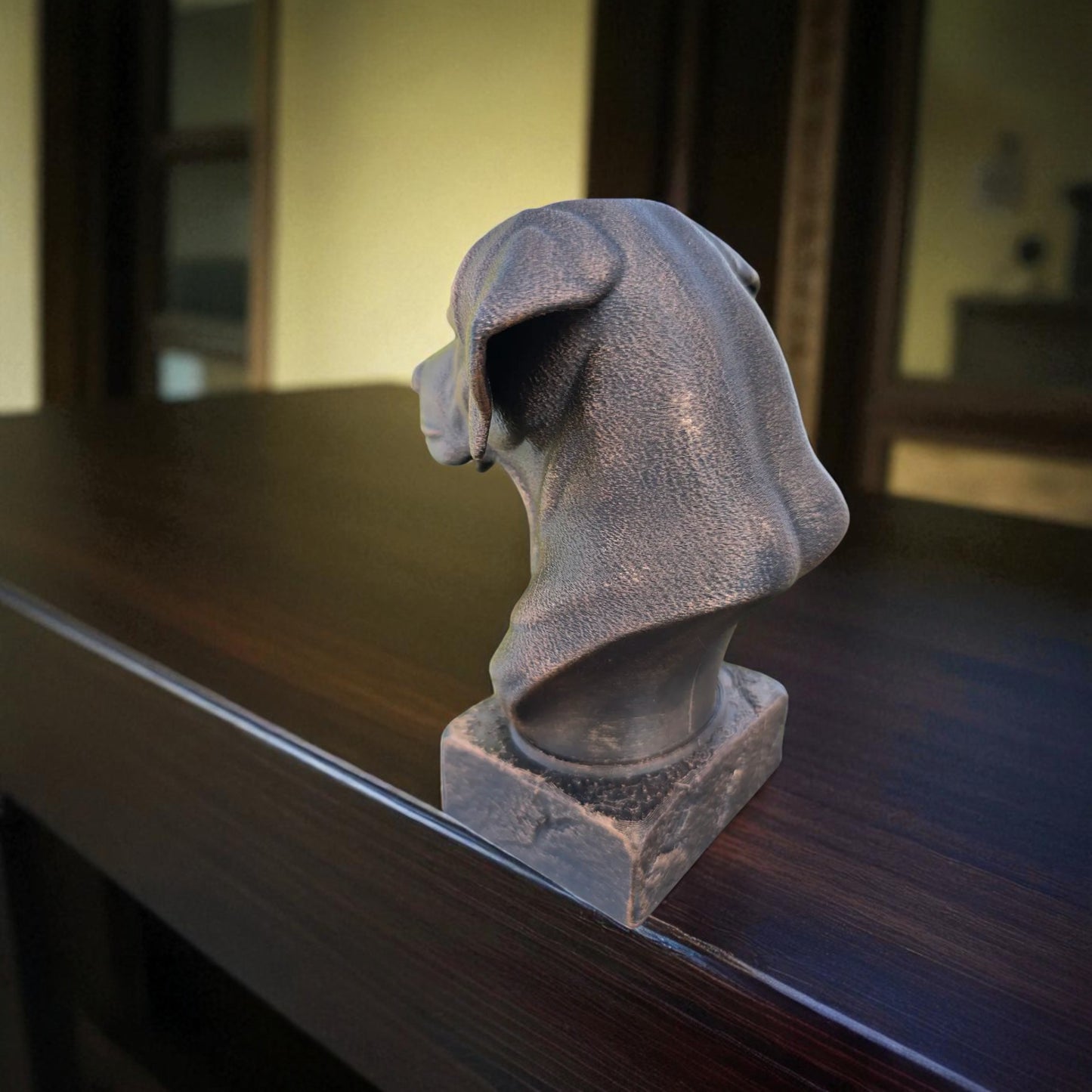 Dog Memorial, German Pointer, Bronze-Look Urn Bust