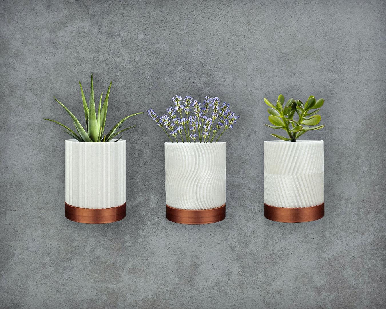 Spiral Hanging Planter Vase Set with Hanger-Printastic Treasures