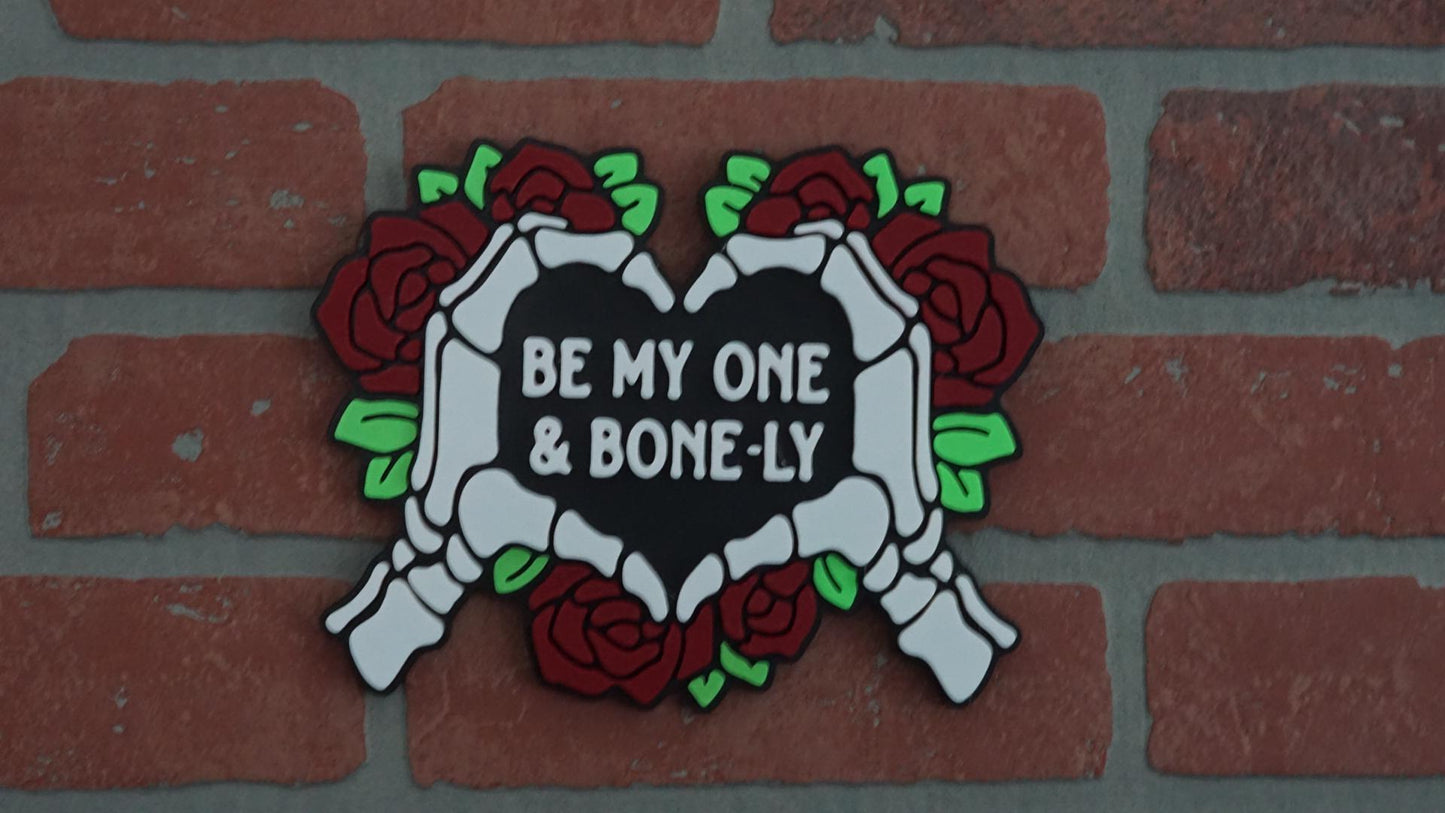 Halloween Hanging Sign - Be My One & Bone-ly-Printastic Treasures