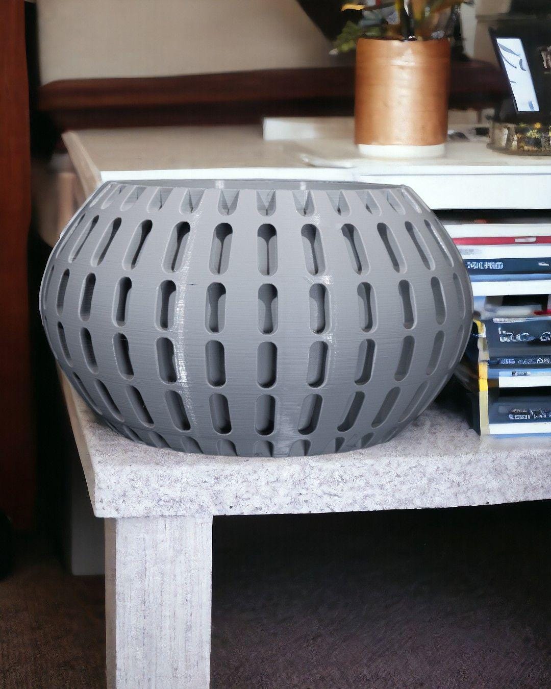 Modern Oblong Planter - Rounded Cut Design 4x7-Printastic Treasures