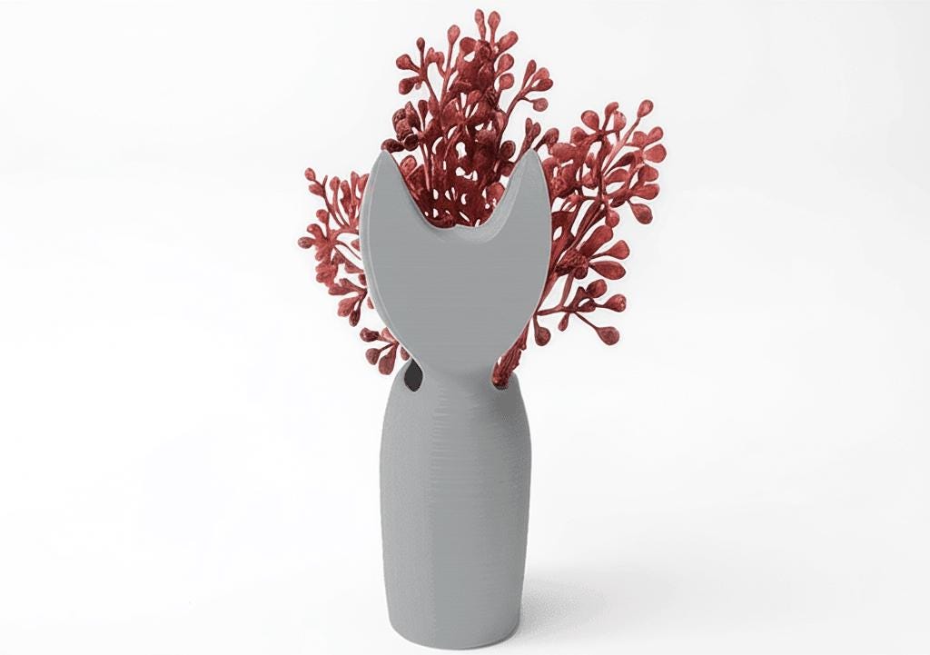 Cat Vase Minimalist-Printastic Treasures