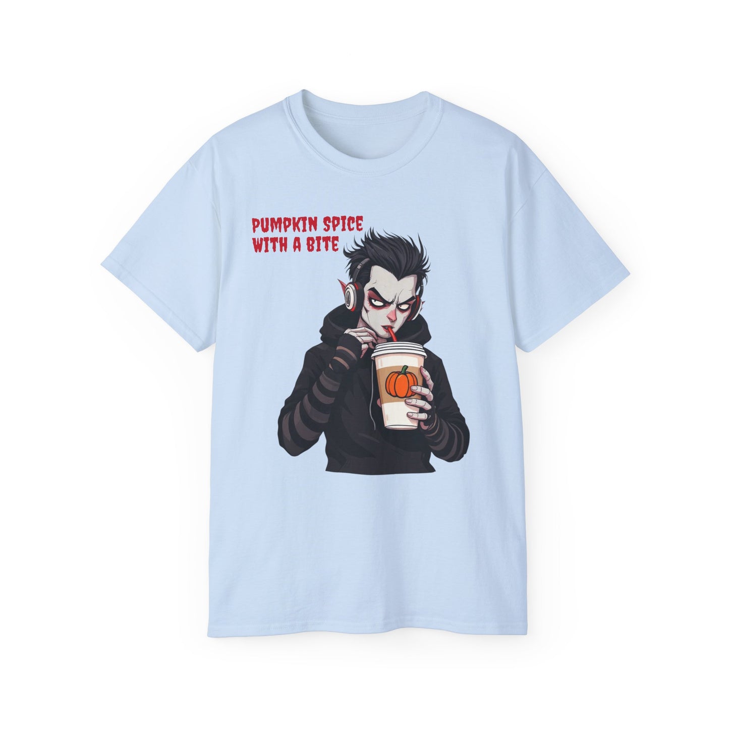 Vampire Themed Tee, Halloween Shirt for Unisex, Goth Graphic T-shirt, Horror Costume Top, Men Women Scary Clothing