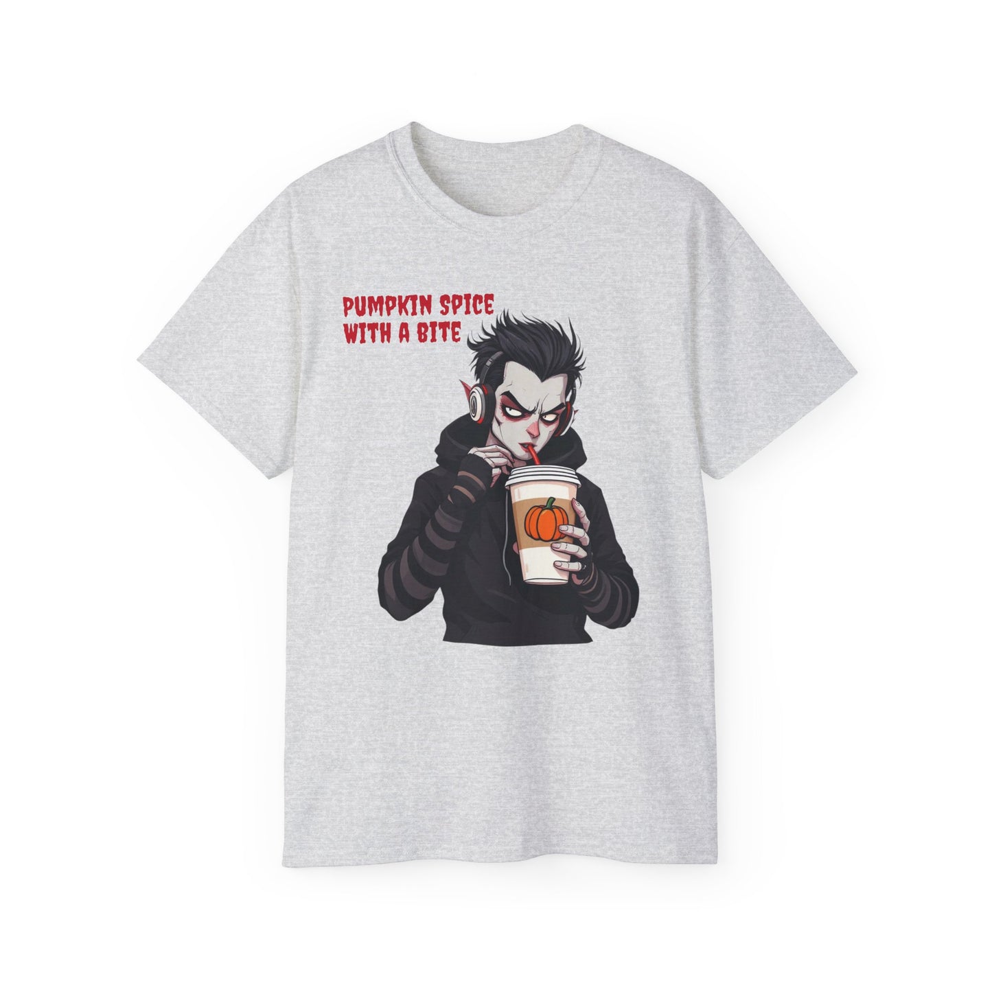 Vampire Themed Tee, Halloween Shirt for Unisex, Goth Graphic T-shirt, Horror Costume Top, Men Women Scary Clothing