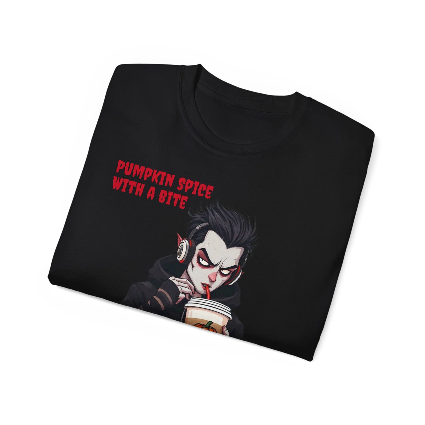 Vampire Themed Tee, Halloween Shirt for Unisex, Goth Graphic T-shirt, Horror Costume Top, Men Women Scary Clothing