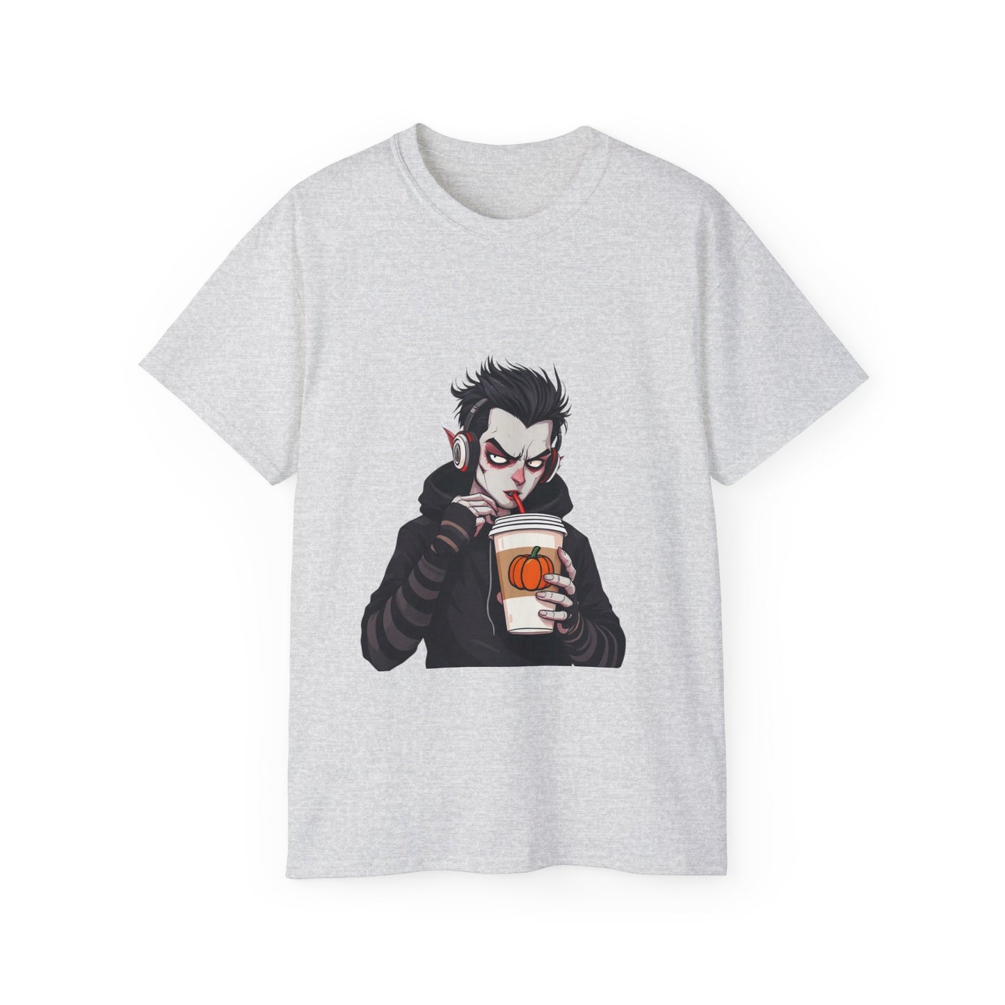 Vampire Themed Unisex Tee, Halloween Shirt, Graphic Tee, Spooky Apparel, Costume Party Top, Trendy Casual Wear
