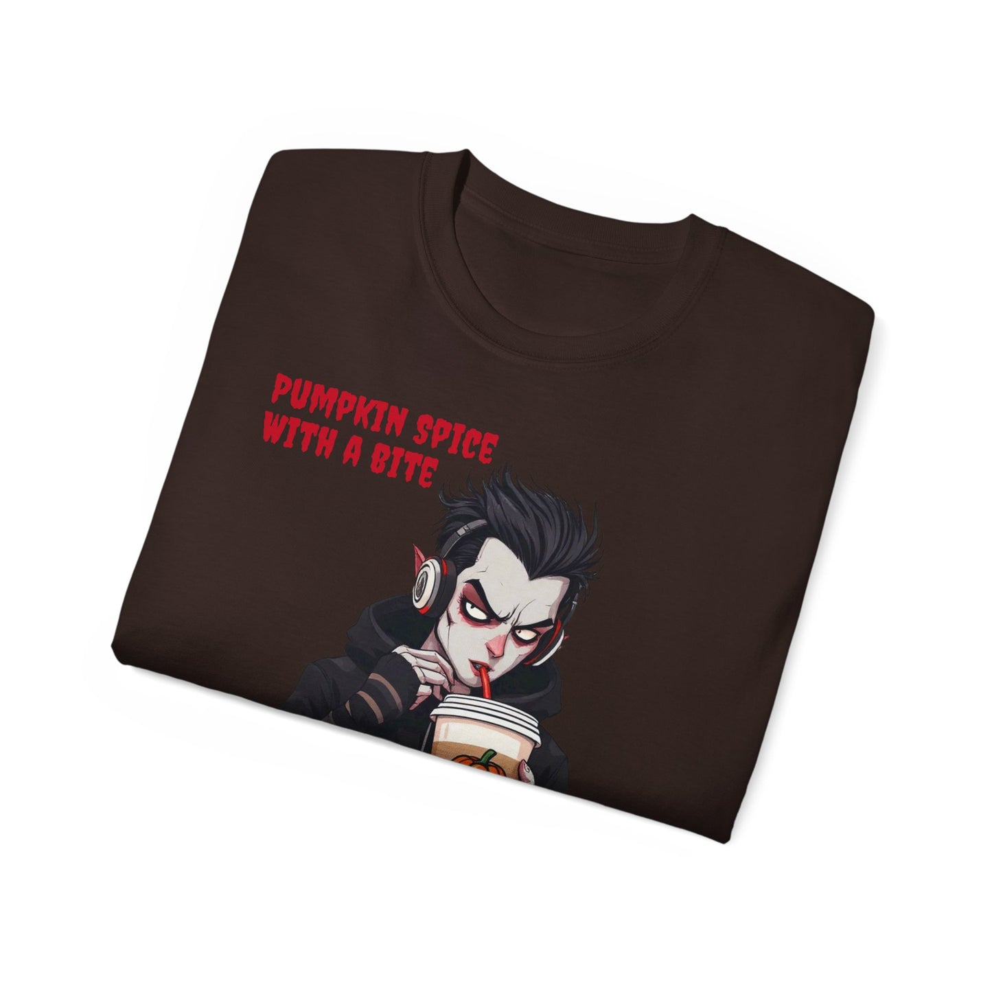Vampire Themed Tee, Halloween Shirt for Unisex, Goth Graphic T-shirt, Horror Costume Top, Men Women Scary Clothing