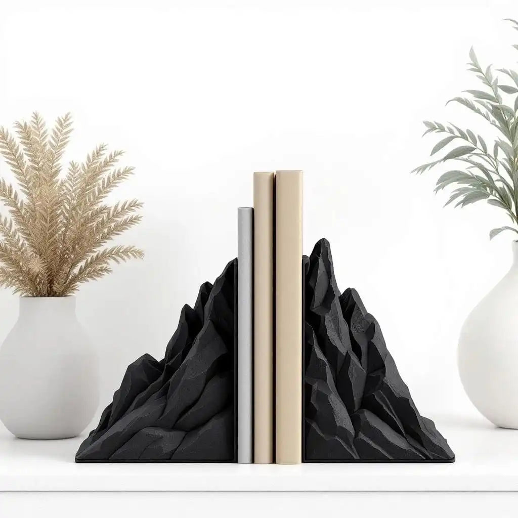 Mountain Bookends - Eco-Friendly Decor for Book Nooks-Printastic Treasures