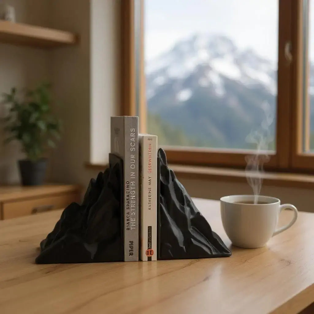 Mountain Bookends - Eco-Friendly Decor for Book Nooks-Printastic Treasures
