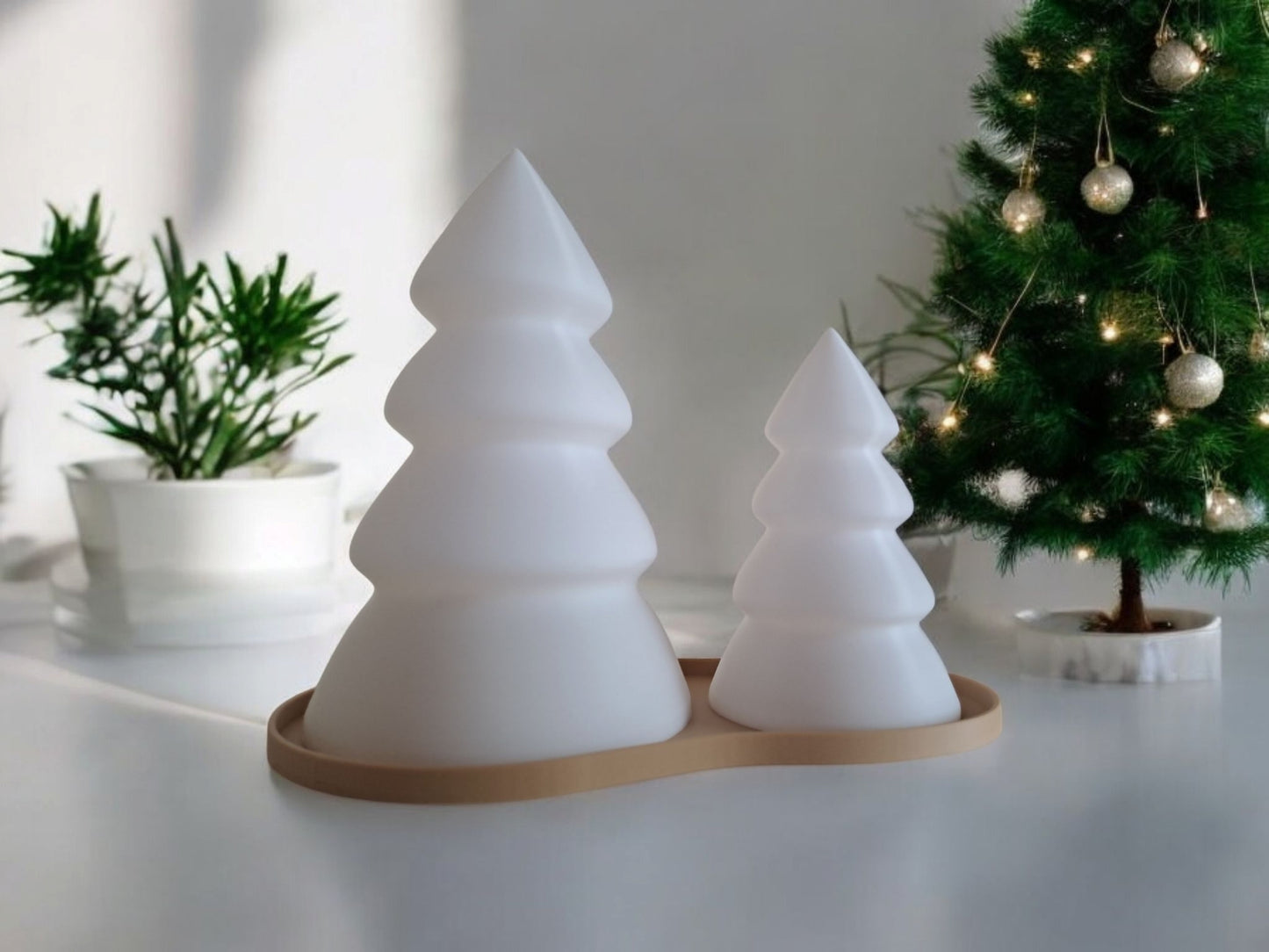 Christmas Decor - Tree Tea Light Set (2-Pack) | Festive Holiday Lighting-Printastic Treasures