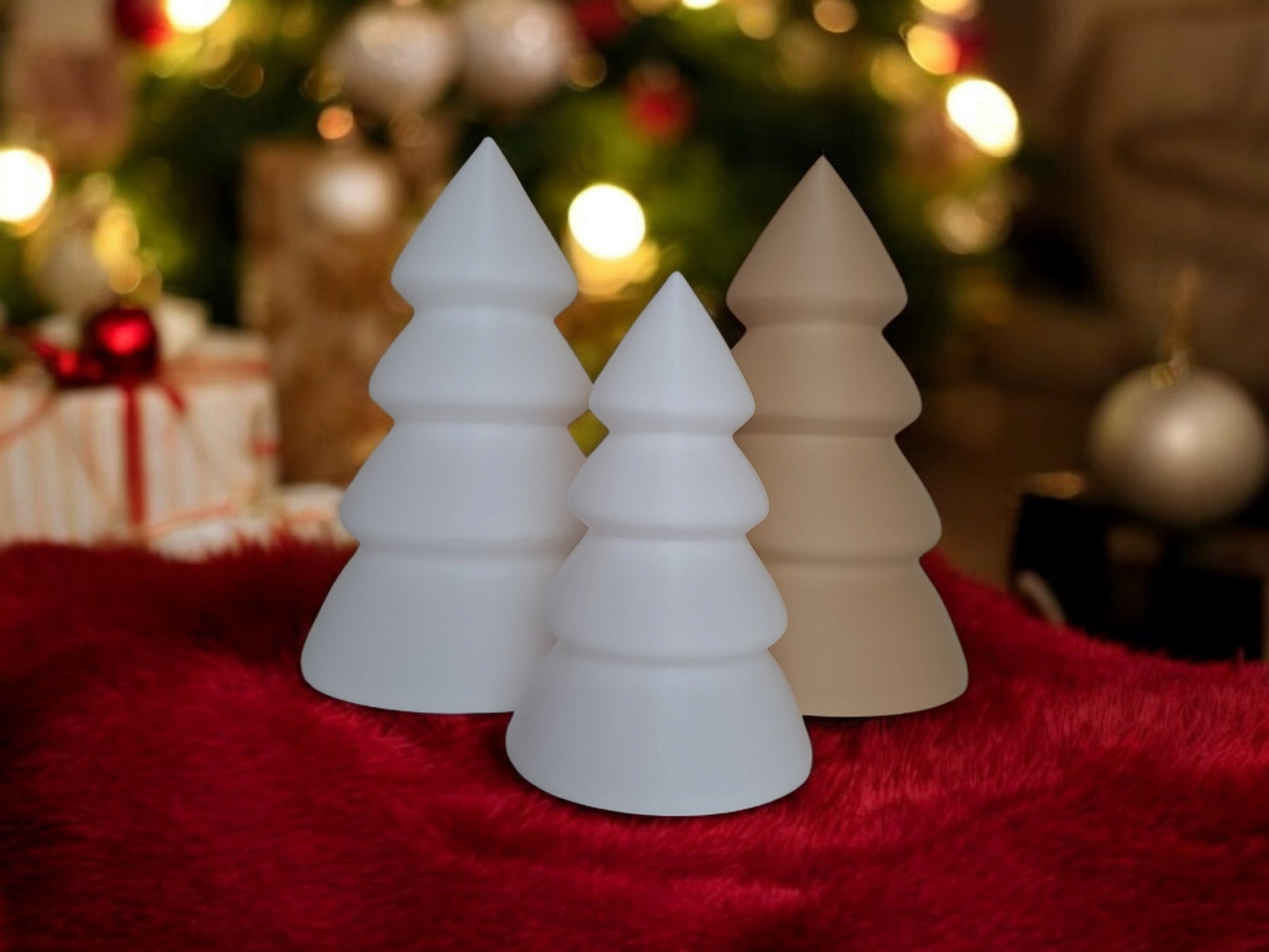 Christmas Decor - Tree Tea Light Set (2-Pack) | Festive Holiday Lighting-Printastic Treasures