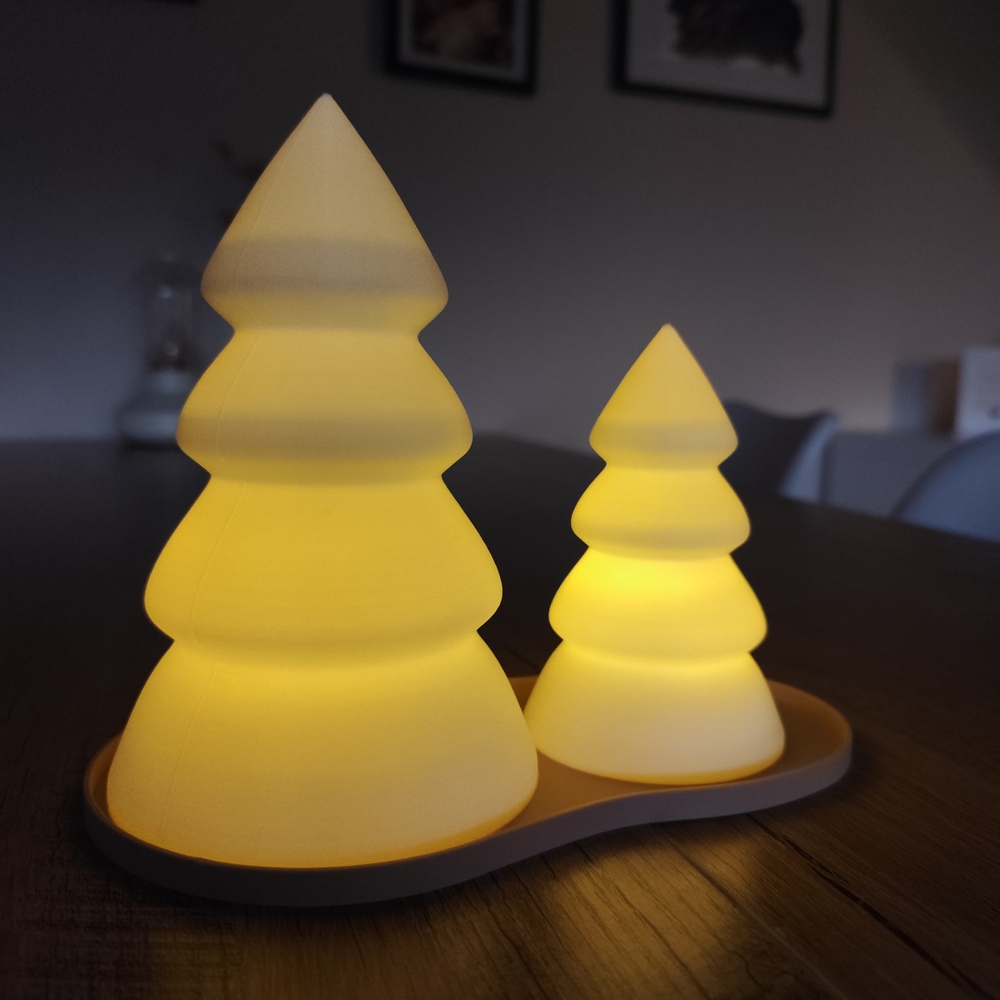 Christmas Decor - Tree Tea Light Set (2-Pack) | Festive Holiday Lighting-Printastic Treasures