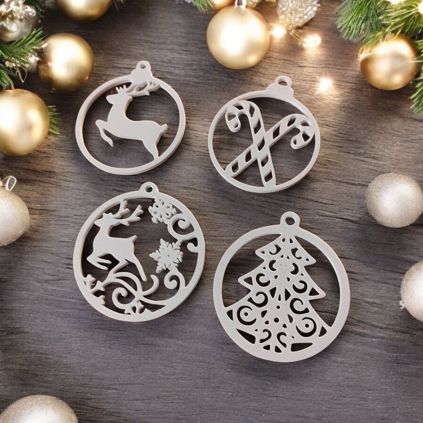 Christmas Decor Set – 10 Ornament Bundle-Printastic Treasures