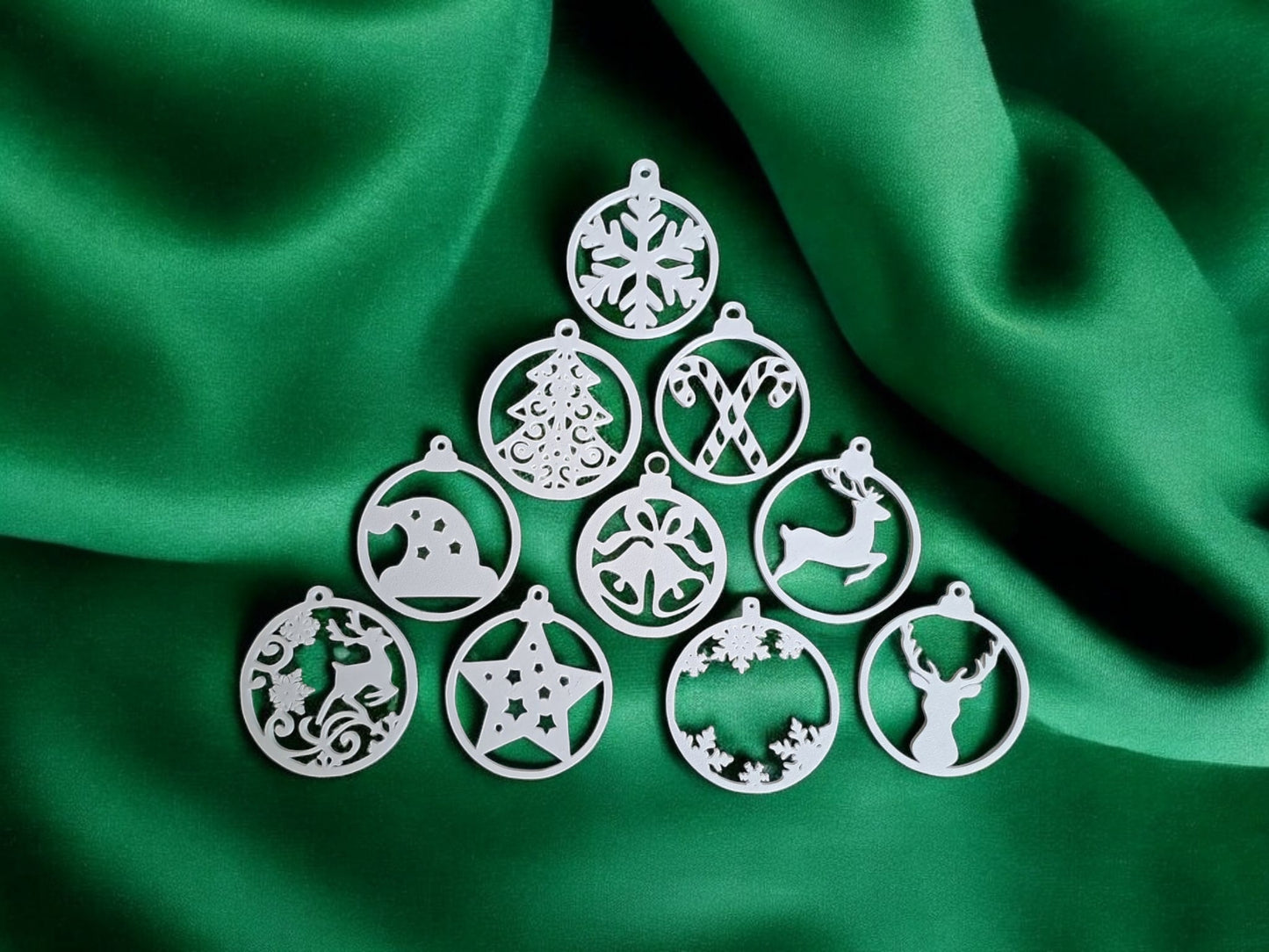 Christmas Decor Set – 10 Ornament Bundle-Printastic Treasures