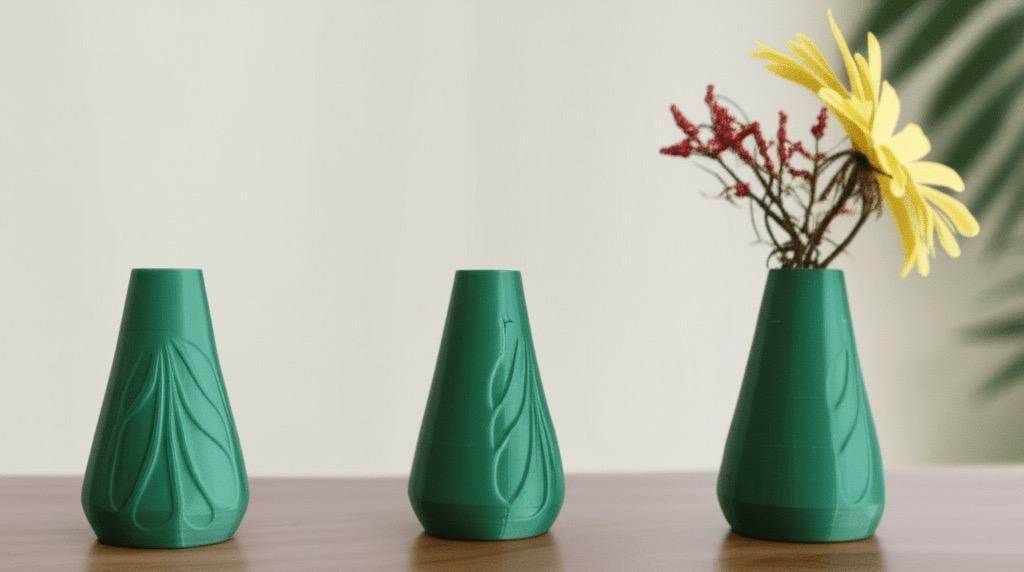 Vase Leaf Shaped Nature Inspired Home Decor-Printastic Treasures