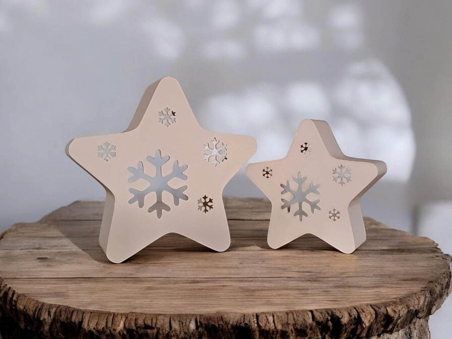 Candle Holder – Snowflake, LED, Christmas Set-Printastic Treasures