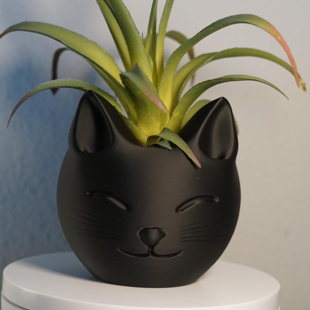 Cat Planter – Cute Succulent Pot Decor-Printastic Treasures