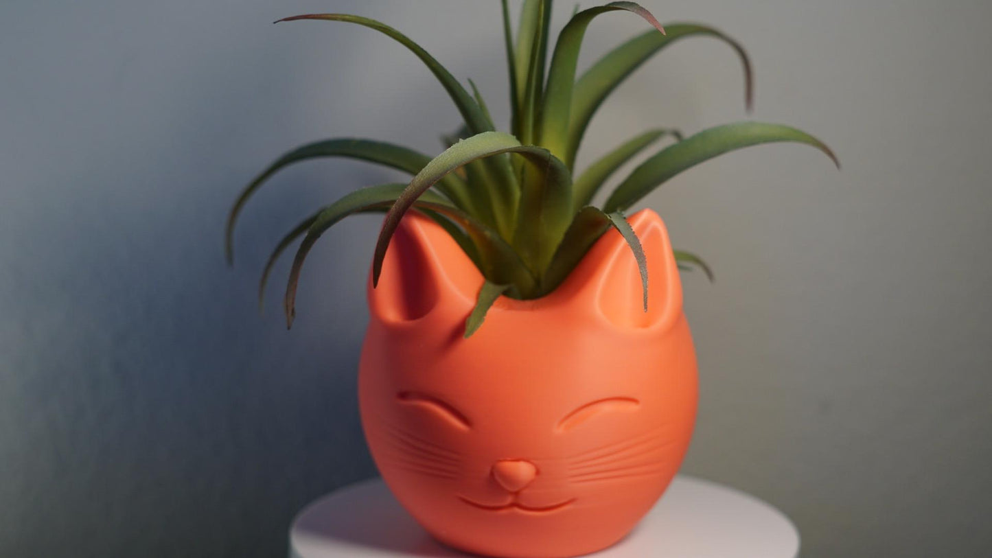 Cat Planter – Cute Succulent Pot Decor-Printastic Treasures