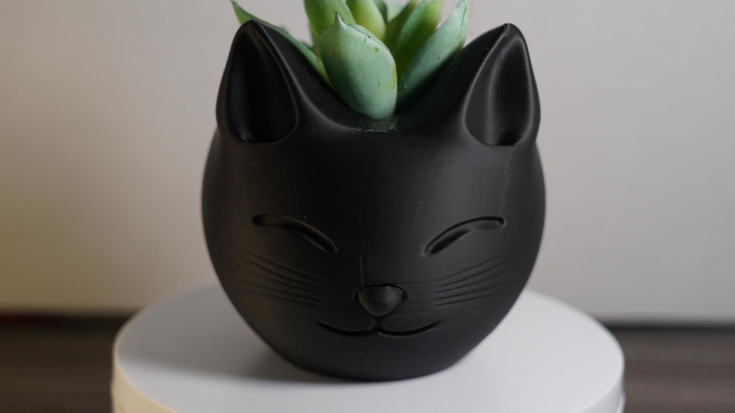 Cat Planter – Cute Succulent Pot Decor-Printastic Treasures