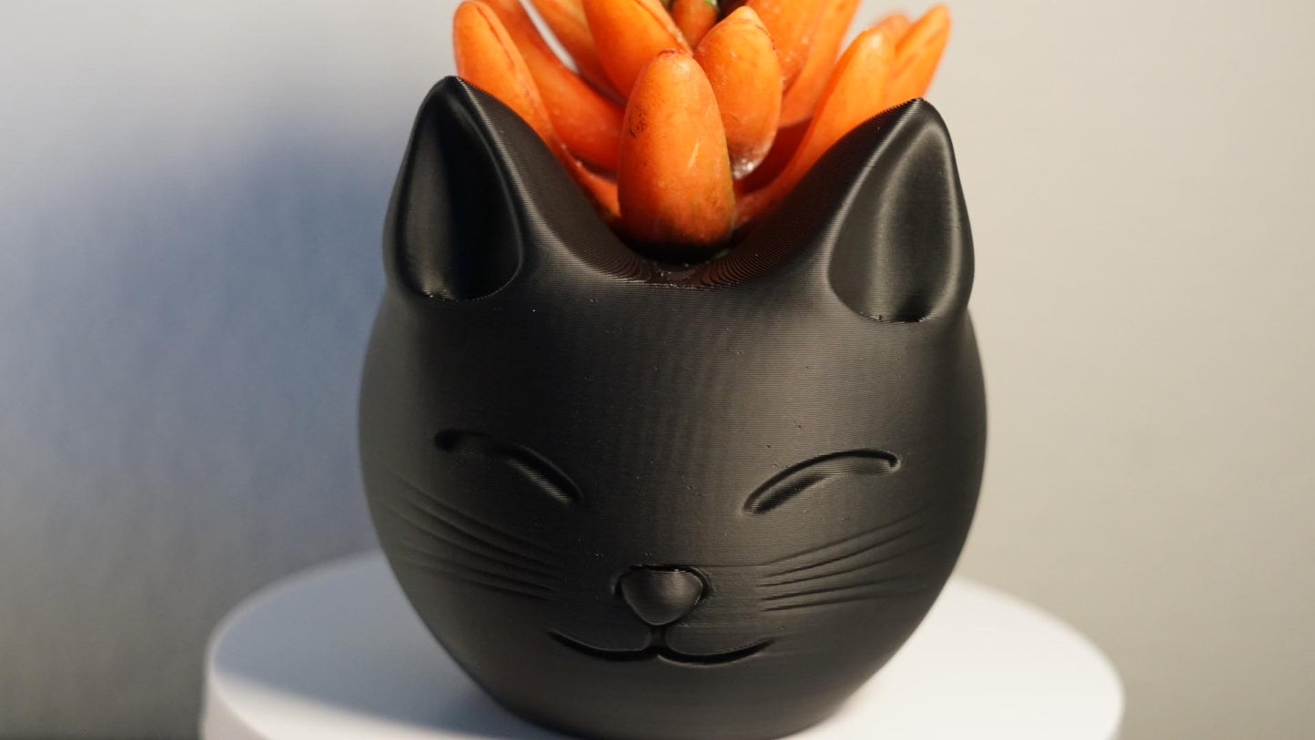 Cat Planter – Cute Succulent Pot Decor-Printastic Treasures