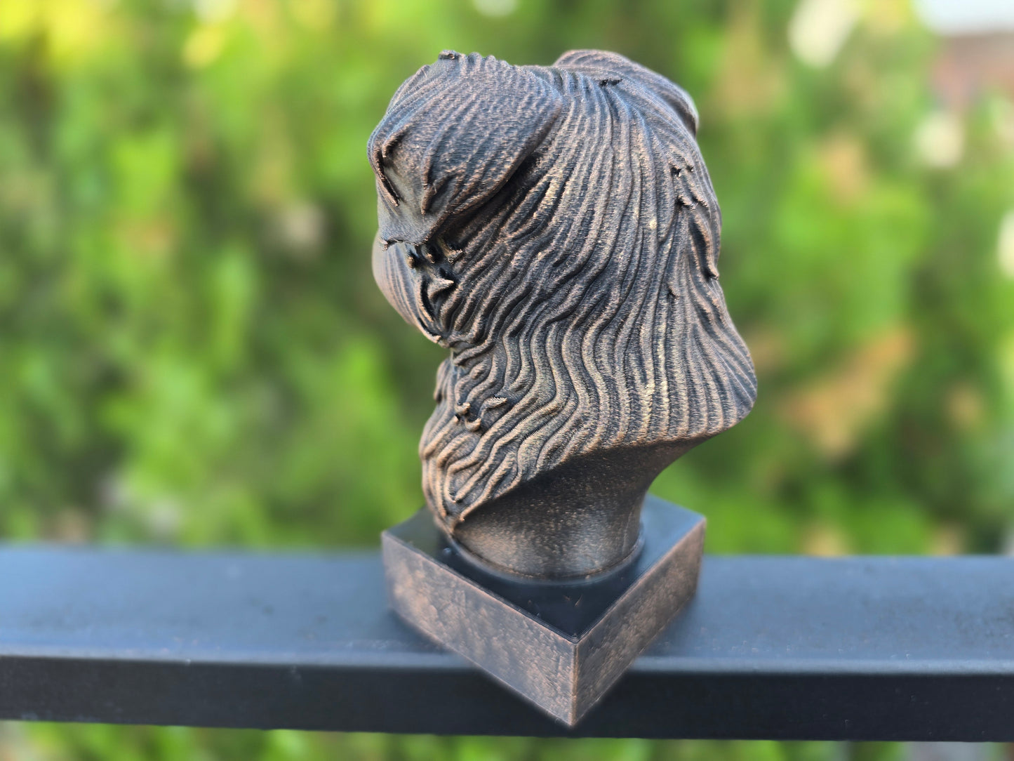 Dog Memorial, Yorkipoo, Bronze-Look Urn Bust-Printastic Treasures