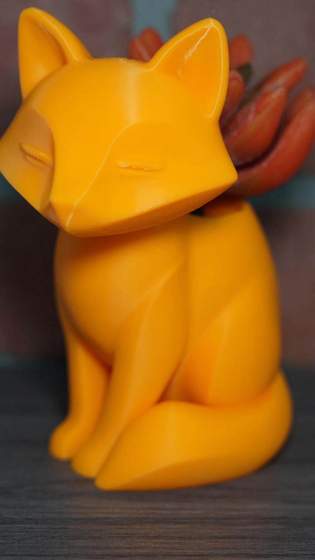 Succulent Planter, Fox Shaped-Printastic Treasures