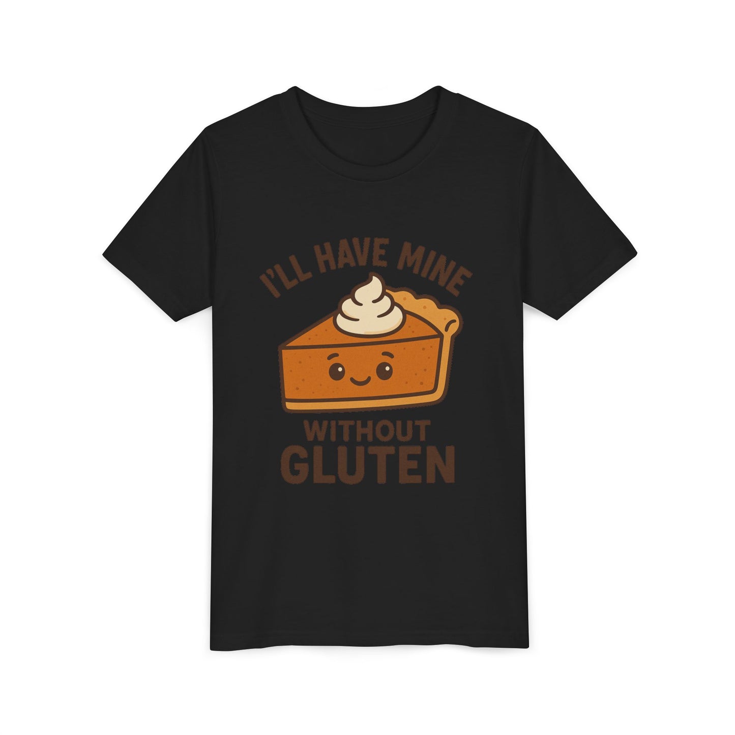 Funny Youth Tee, Gluten-Free Thanksgiving Shirt, Kids Holiday Apparel, Cute Pumpkin Pie Design, Fun Birthday Gift, Kids Casual Wear