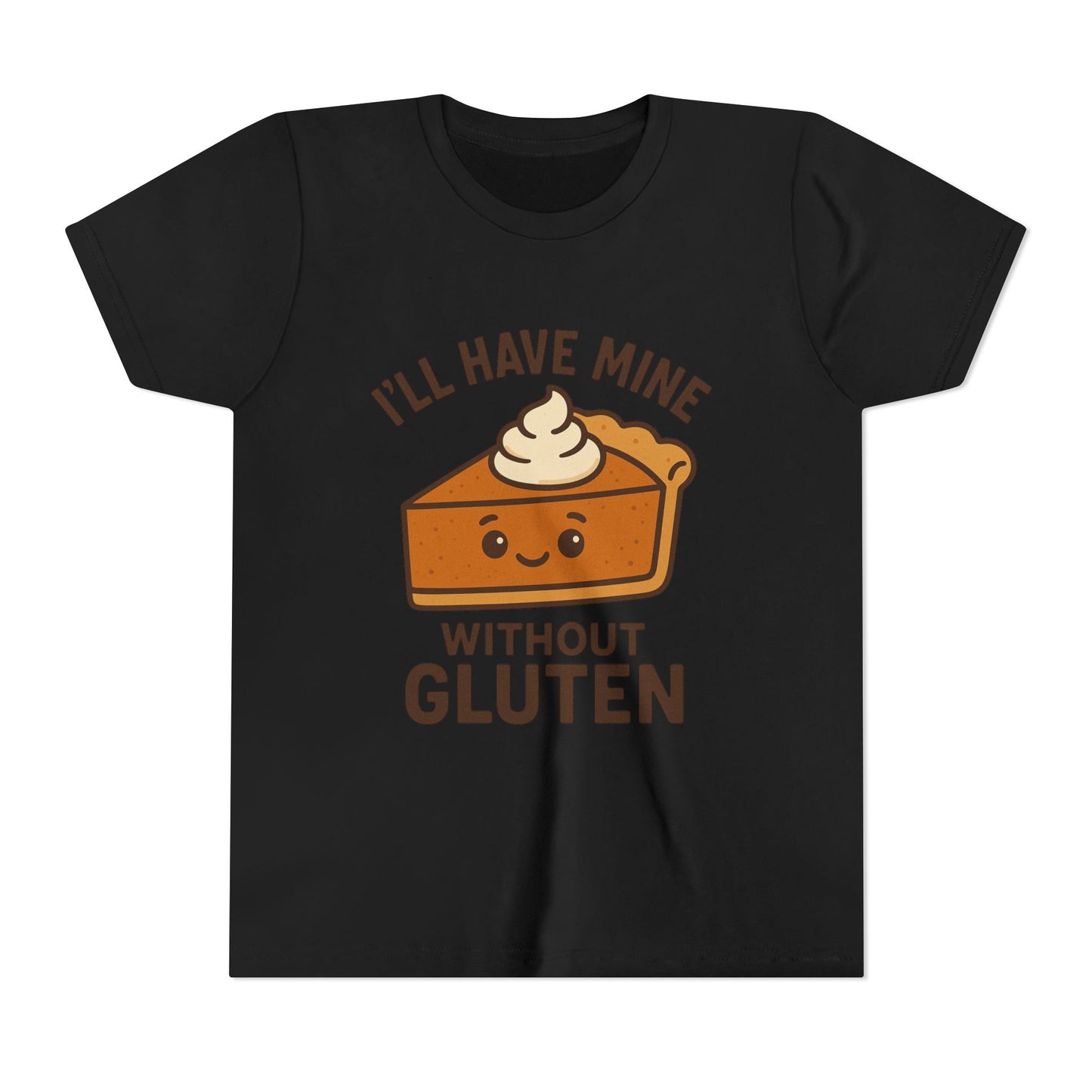 Funny Youth Tee, Gluten-Free Thanksgiving Shirt, Kids Holiday Apparel, Cute Pumpkin Pie Design, Fun Birthday Gift, Kids Casual Wear