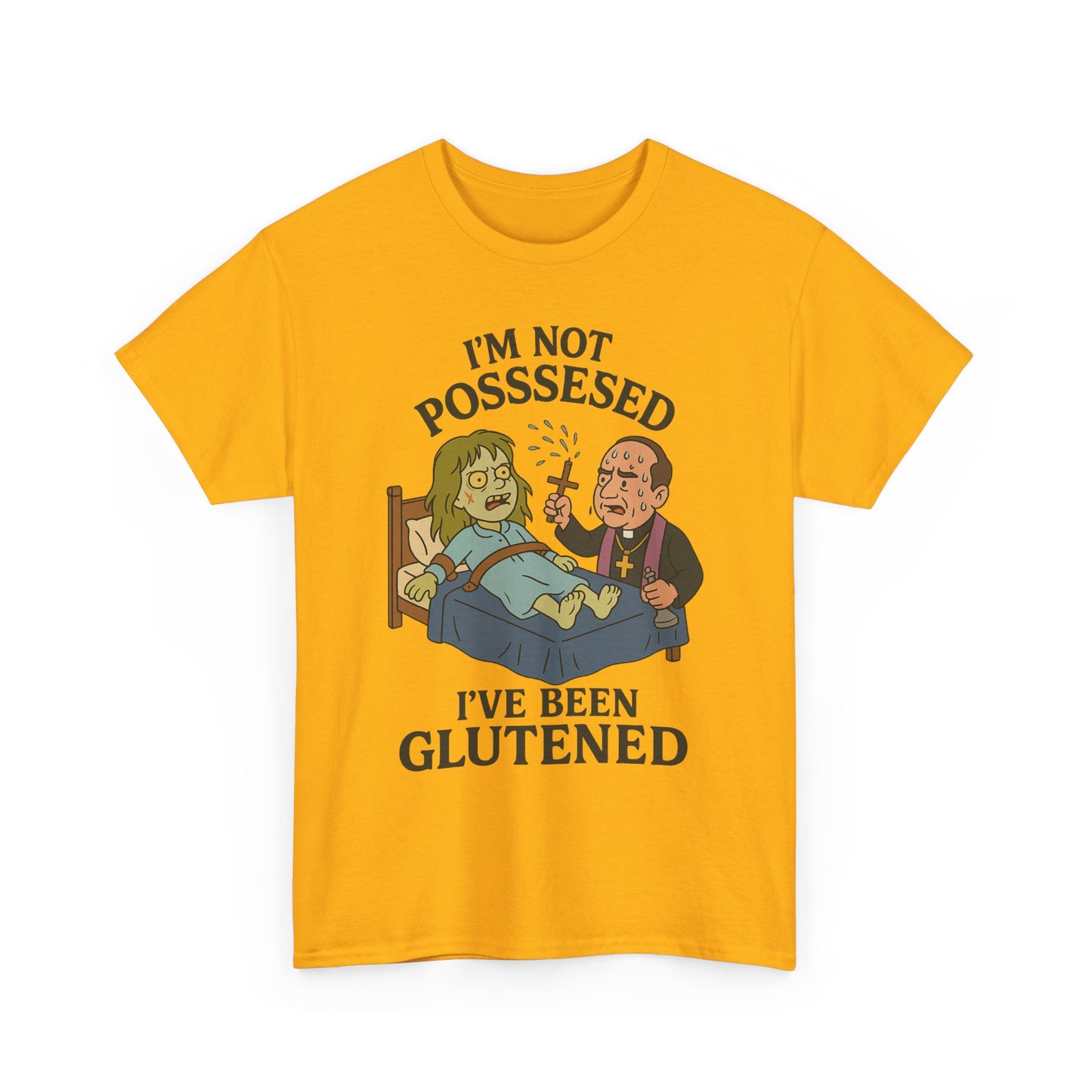 Funny Halloween Unisex Tee - I'm Not Possessed, I've Been Glutened Shirt