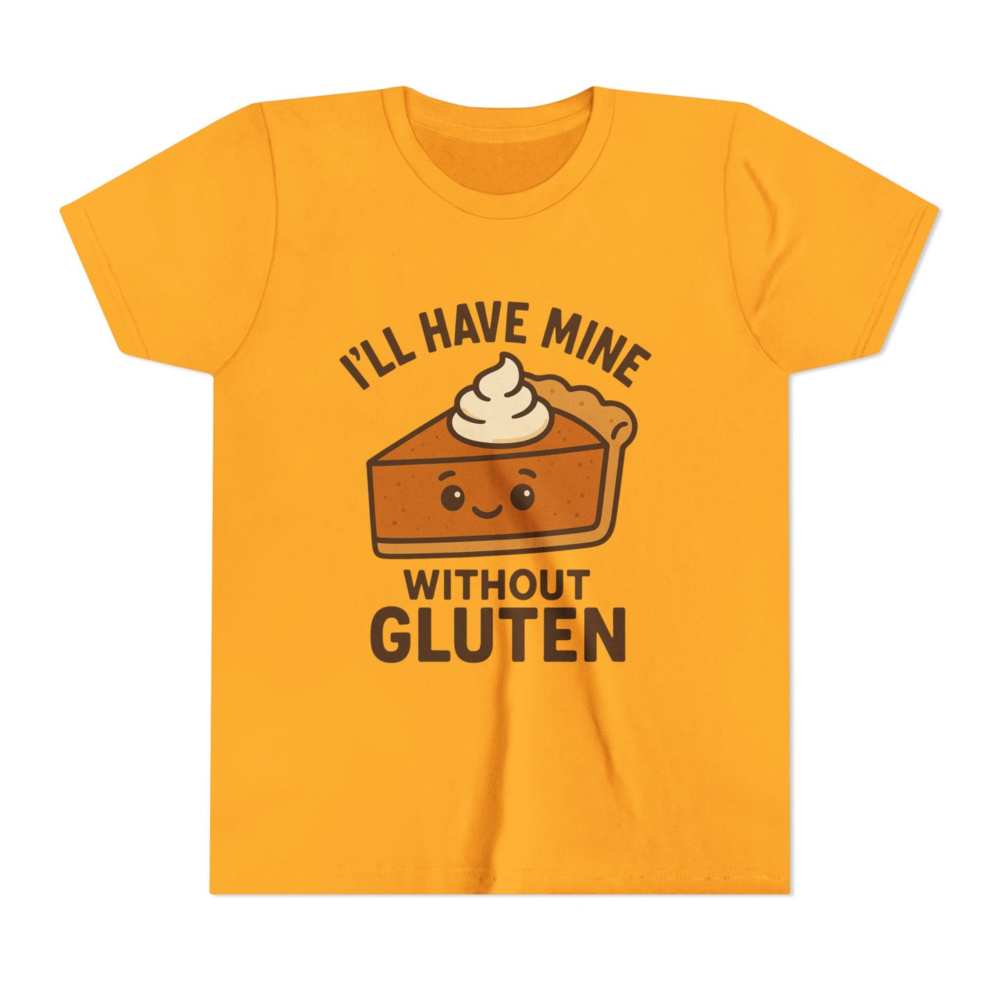 Funny Youth Tee, Gluten-Free Thanksgiving Shirt, Kids Holiday Apparel, Cute Pumpkin Pie Design, Fun Birthday Gift, Kids Casual Wear