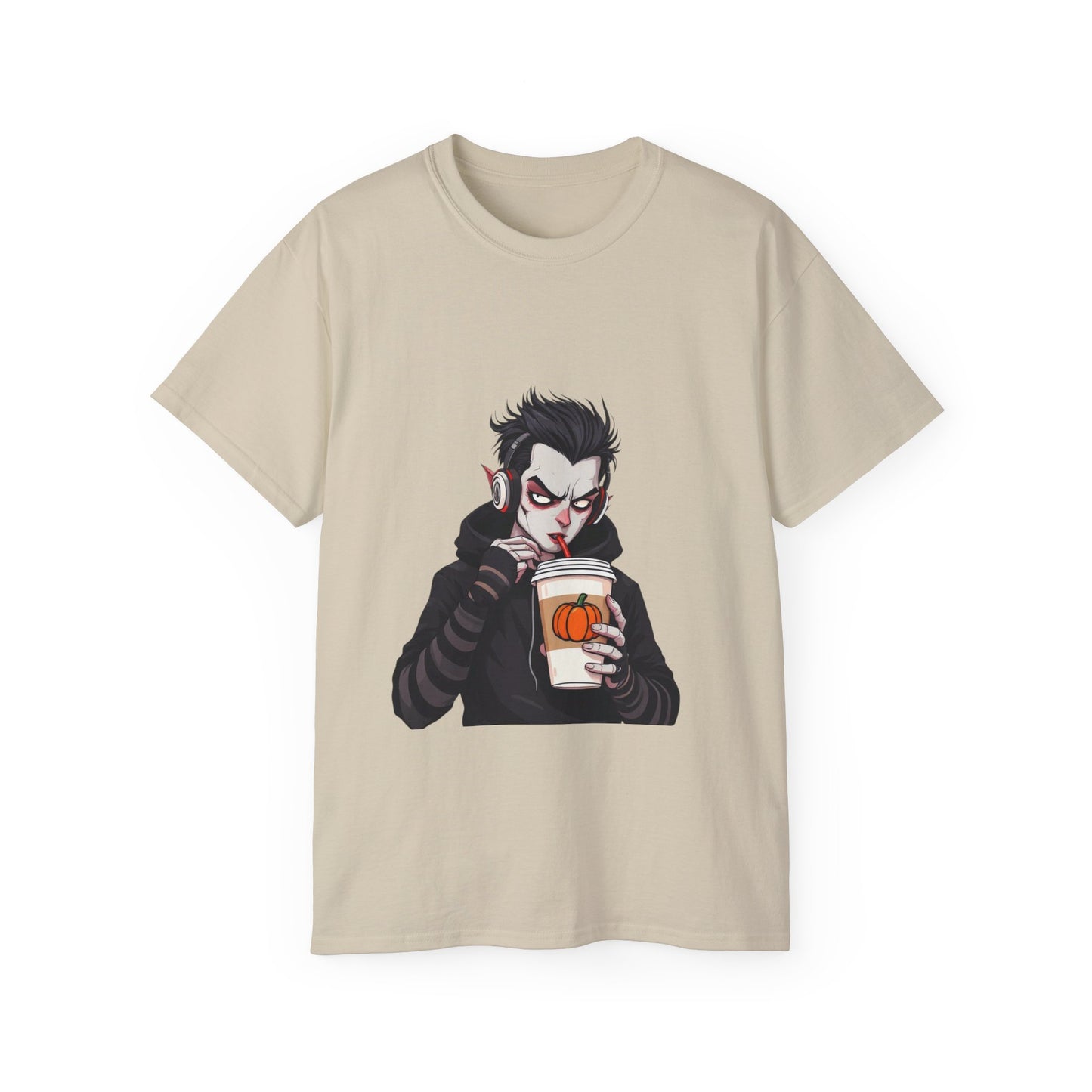Vampire Themed Unisex Tee, Halloween Shirt, Graphic Tee, Spooky Apparel, Costume Party Top, Trendy Casual Wear