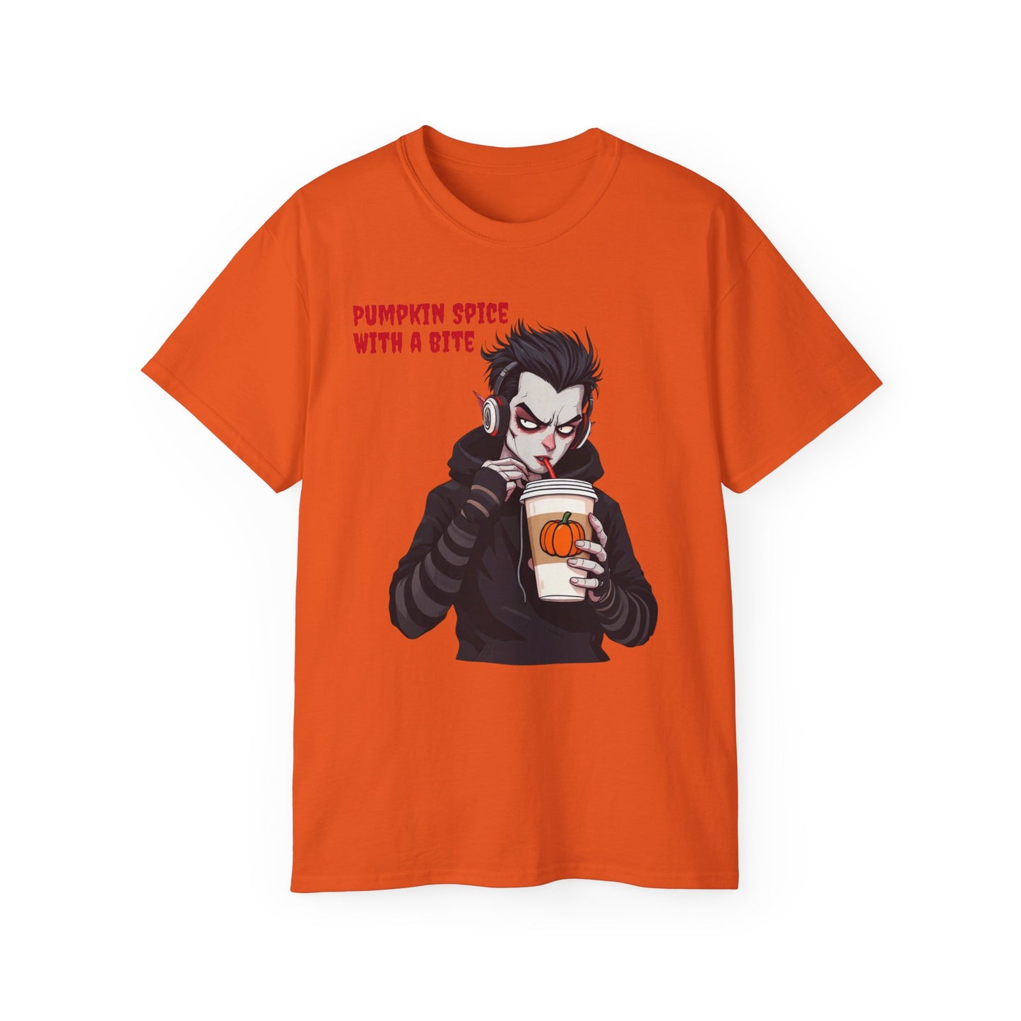 Vampire Themed Tee, Halloween Shirt for Unisex, Goth Graphic T-shirt, Horror Costume Top, Men Women Scary Clothing