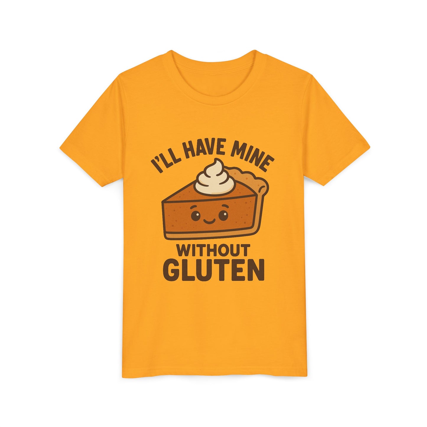 Funny Youth Tee, Gluten-Free Thanksgiving Shirt, Kids Holiday Apparel, Cute Pumpkin Pie Design, Fun Birthday Gift, Kids Casual Wear
