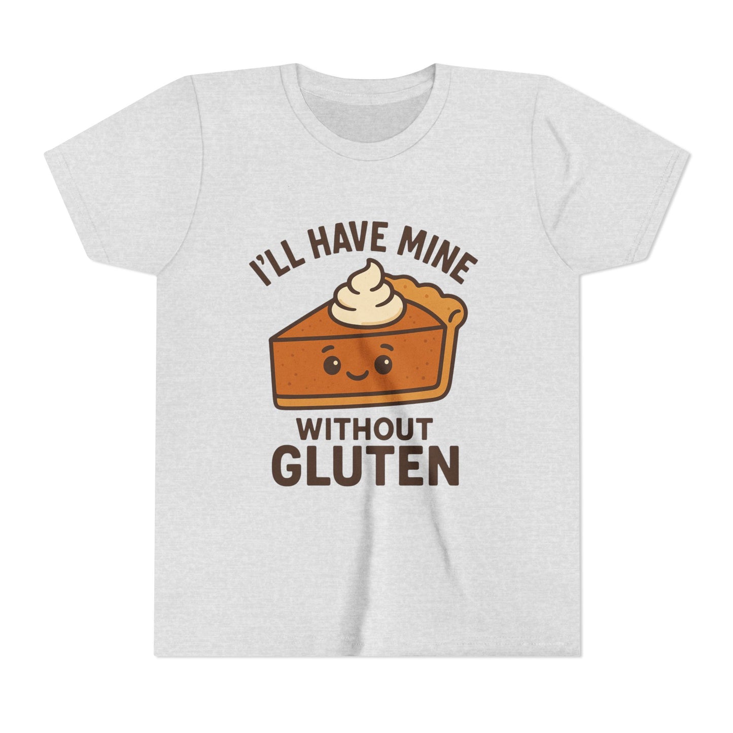 Funny Youth Tee, Gluten-Free Thanksgiving Shirt, Kids Holiday Apparel, Cute Pumpkin Pie Design, Fun Birthday Gift, Kids Casual Wear